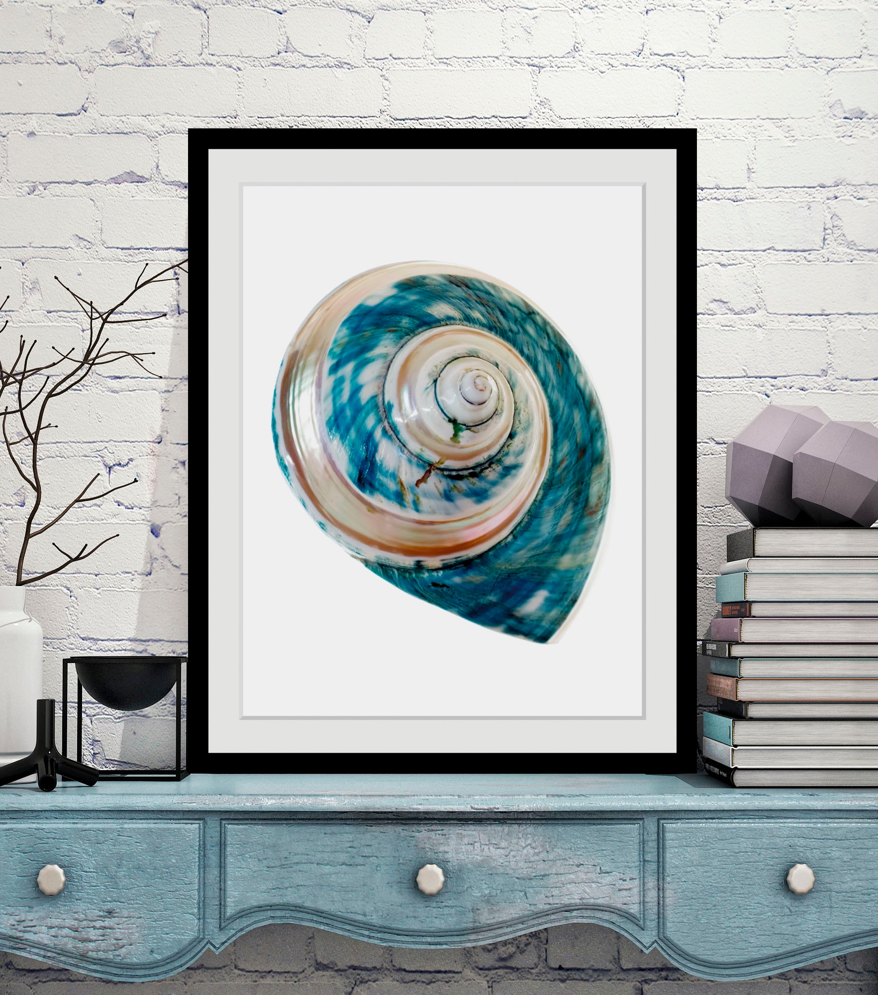 queence Bild "Lukas" Kunst Meer Wassertiere 1 Stk. tlg. HD Premium Poster-Druck inkl. Holzrahmen