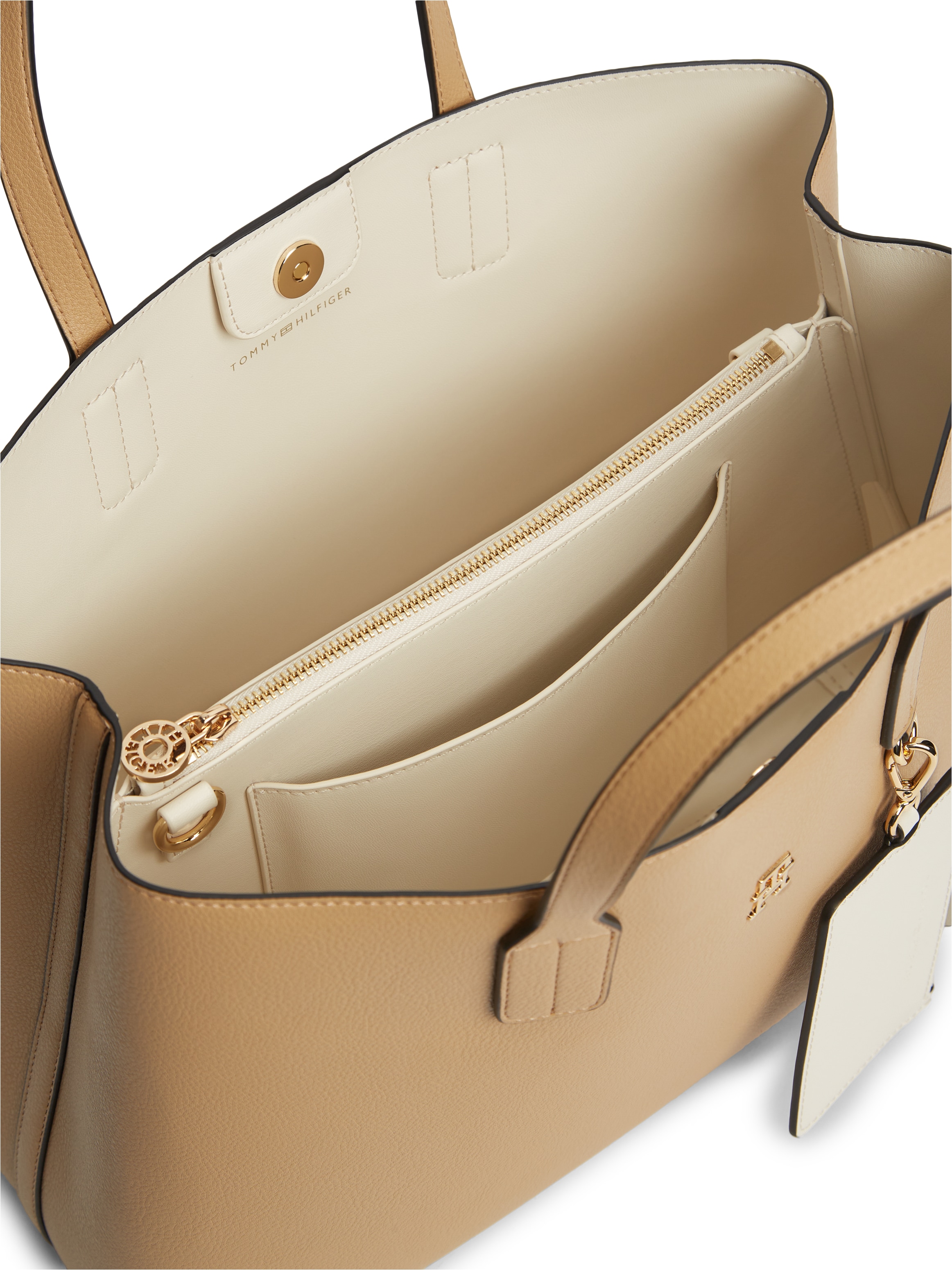 Tommy Hilfiger Henkeltasche »TH ICON SATCHEL« Damen Handtasche, Shopper, Satchel mit Taschenanhänger