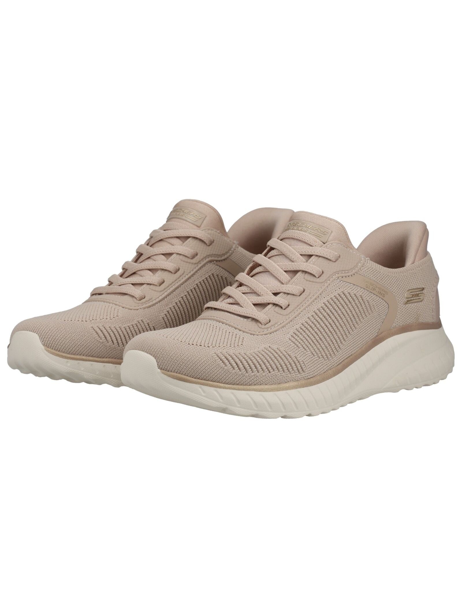Skechers Baskets Bobs Squad Chaos Current Muse Natural / Gold Textile EU 37 Femme 3