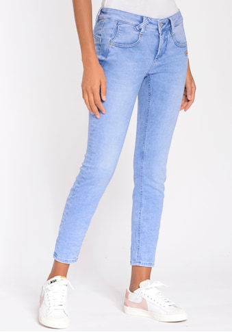 GANG Skinny-fit-Jeans »94NELE X-CROPPED«, mit seitlichen Dreieckseinsätzen für eine... kaufen