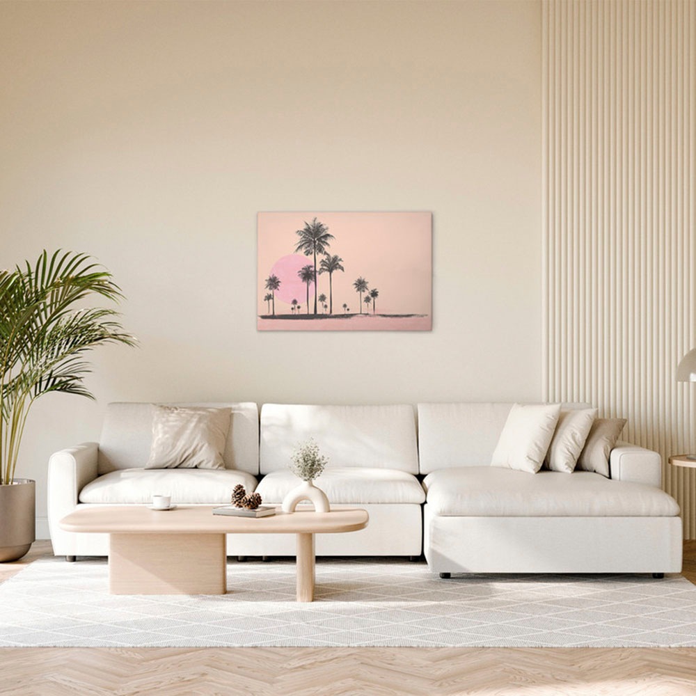 A.S. Création Leinwandbild "Miami Beach Sun 2 - Wandbild Orange Rosa Keilra günstig online kaufen