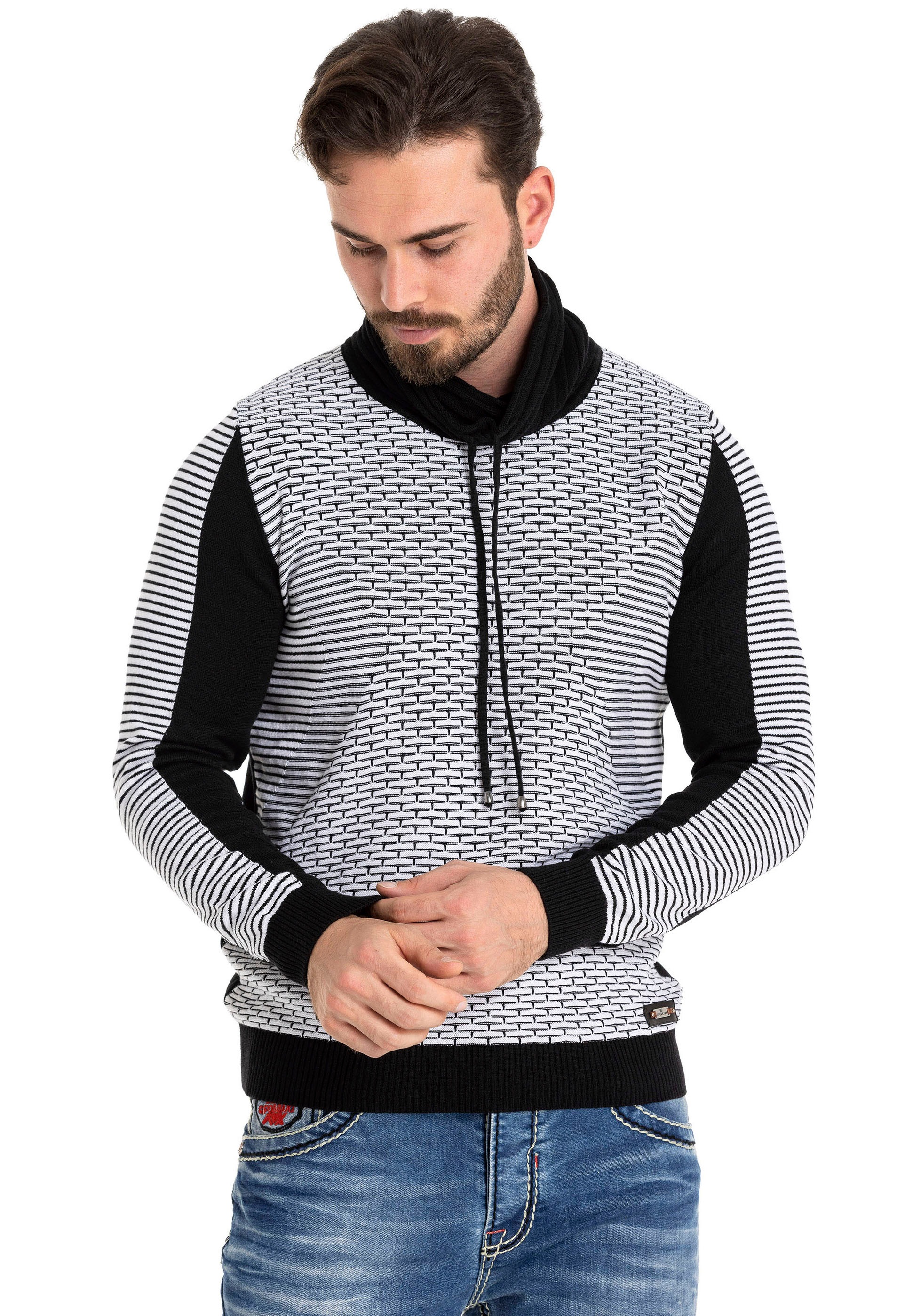 Cipo & Baxx Rollkragenpullover günstig online kaufen