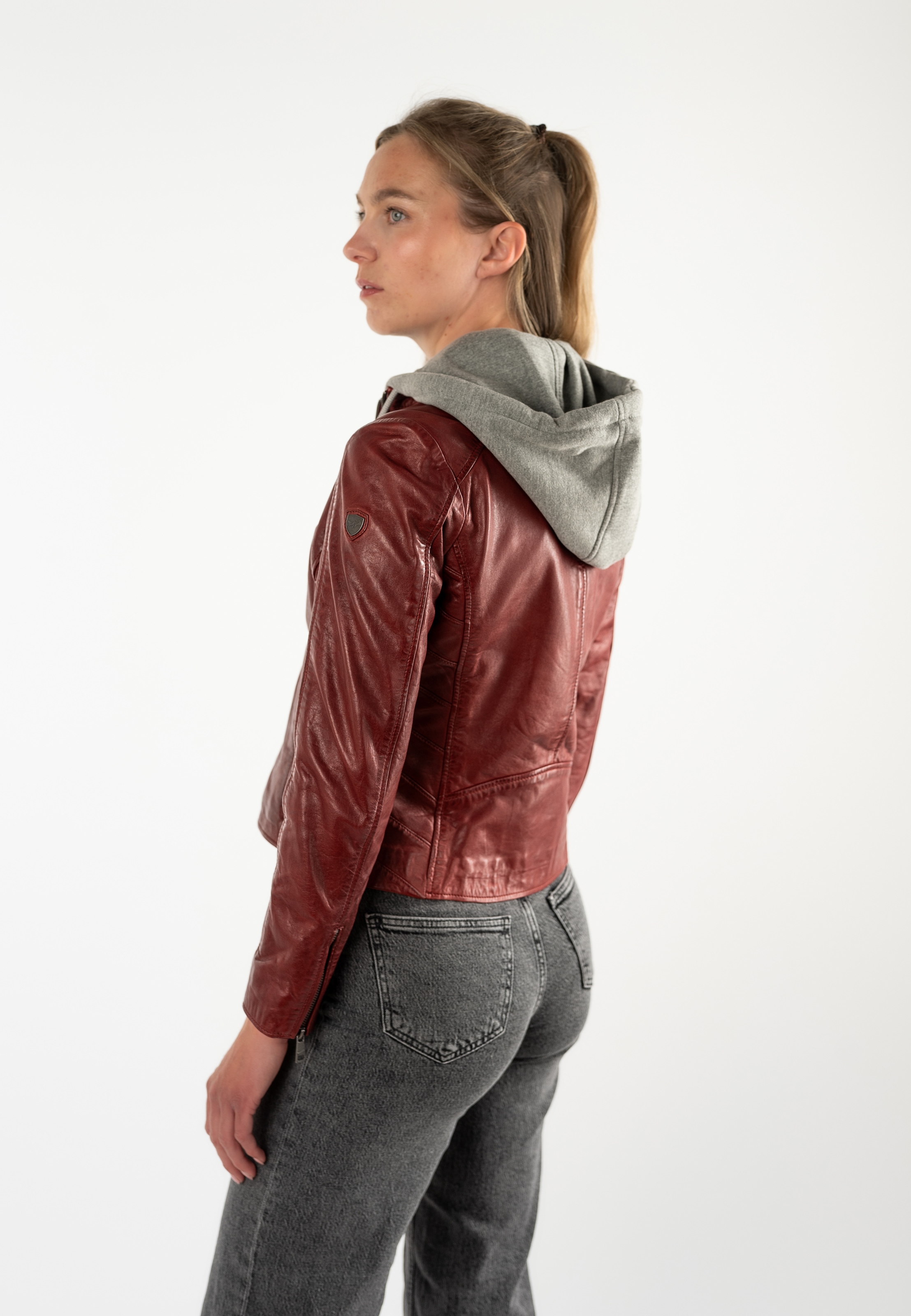 Mauritius Lederjacke »MWAlva« mit Kapuze mit abnehmbarer Kapuze