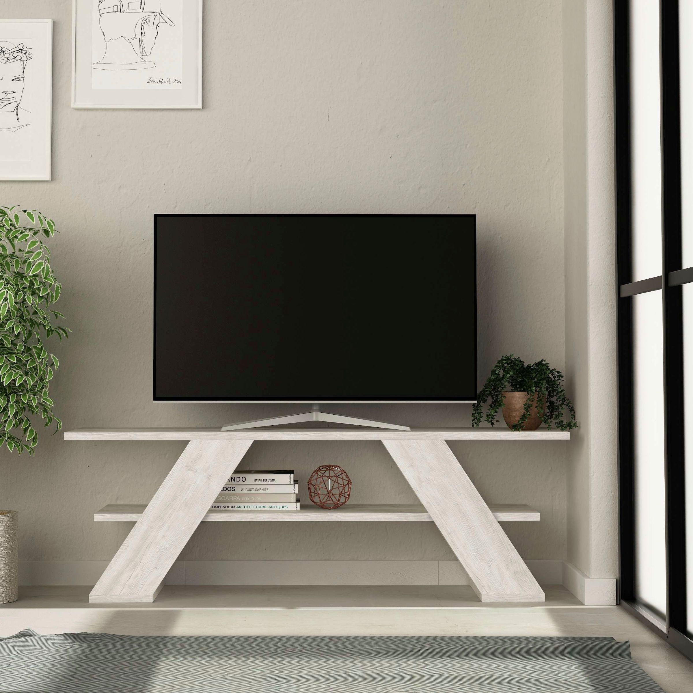 Decortie TV-Schrank »Farfalla TV Schrank«, (Packung), Einfache Montage,Platzsparend