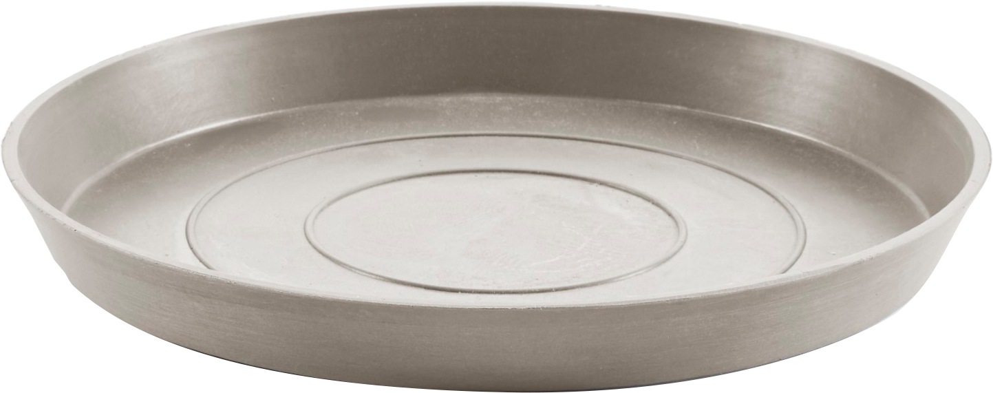 ECOPOTS Blumentopfuntersetzer "ROUND SAUCER Taupe", BxTxH: 21x21x2,5 cm