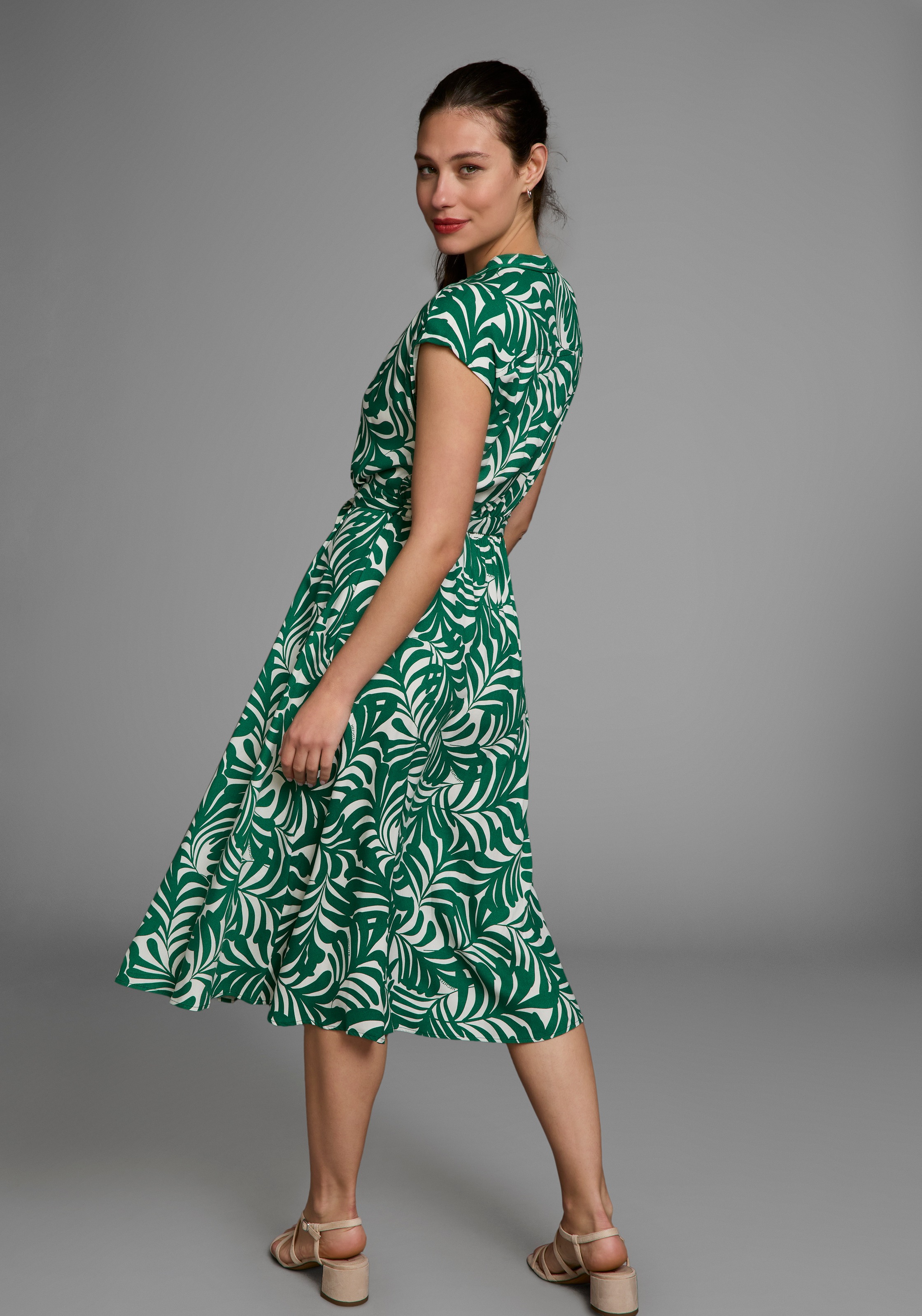 HECHTER PARIS Midikleid, mit Knopfleiste und Bindetaille günstig online kaufen