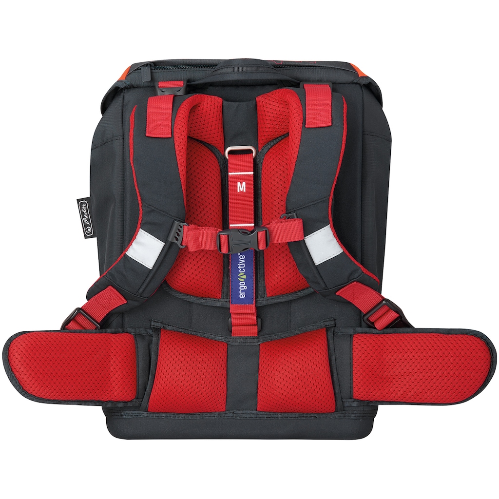 Herlitz Schulranzen »Grundschulrucksack SoftFlex Plus Drive«, Floureszierende Flächen-reflektierende Streifen auf den Schultergurten