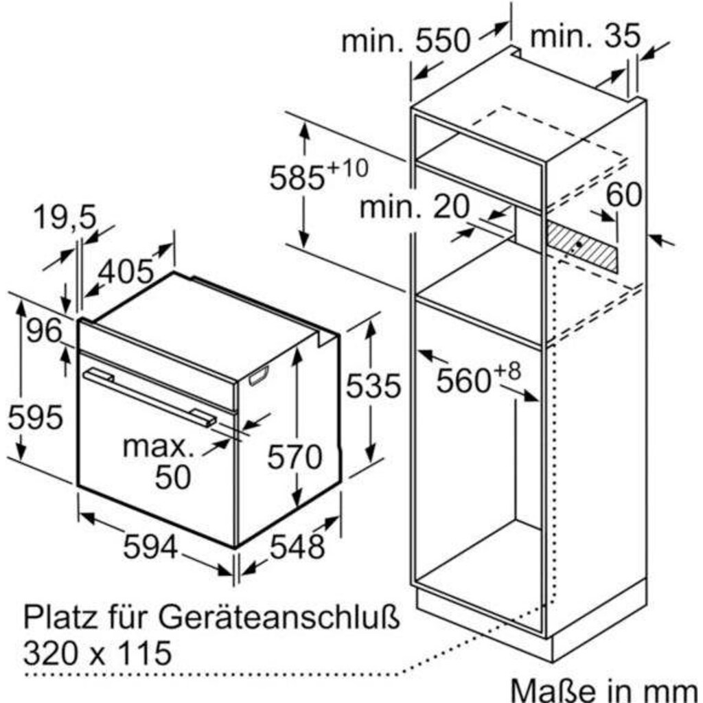 NEFF Backofen-Set »XB48P«, B2CCG6AN0, mit Teleskopauszug nachrüstbar, Pyrolyse-Selbstreinigung, CircoTherm® Heißluftsystem