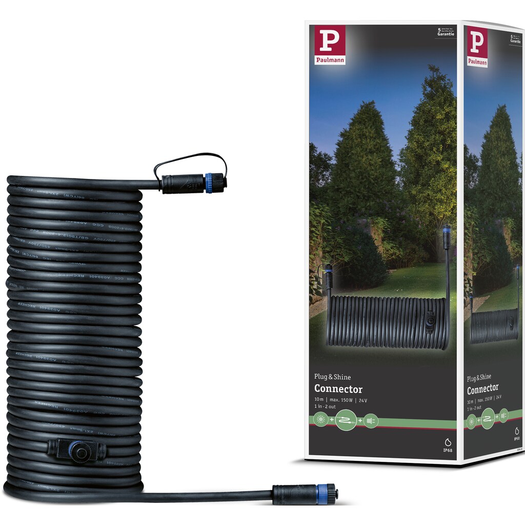 Paulmann Lampen-Verbindungskabel »Outdoor Plug&Shine 10m IP68«, 1000 cm