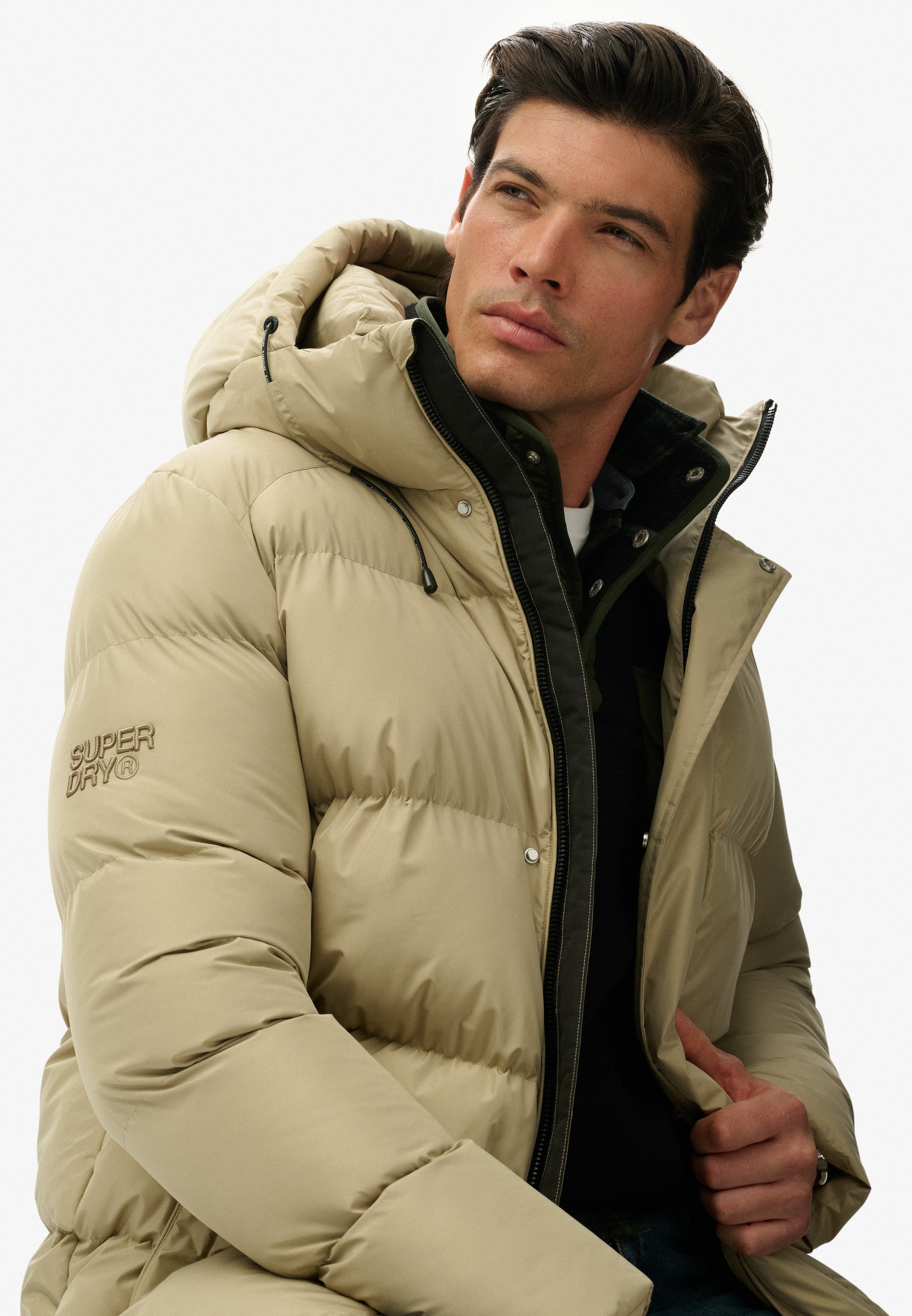 Superdry Steppjacke »HOODED 5 BAFFLE SPORTS PUFFER« mit Kapuze