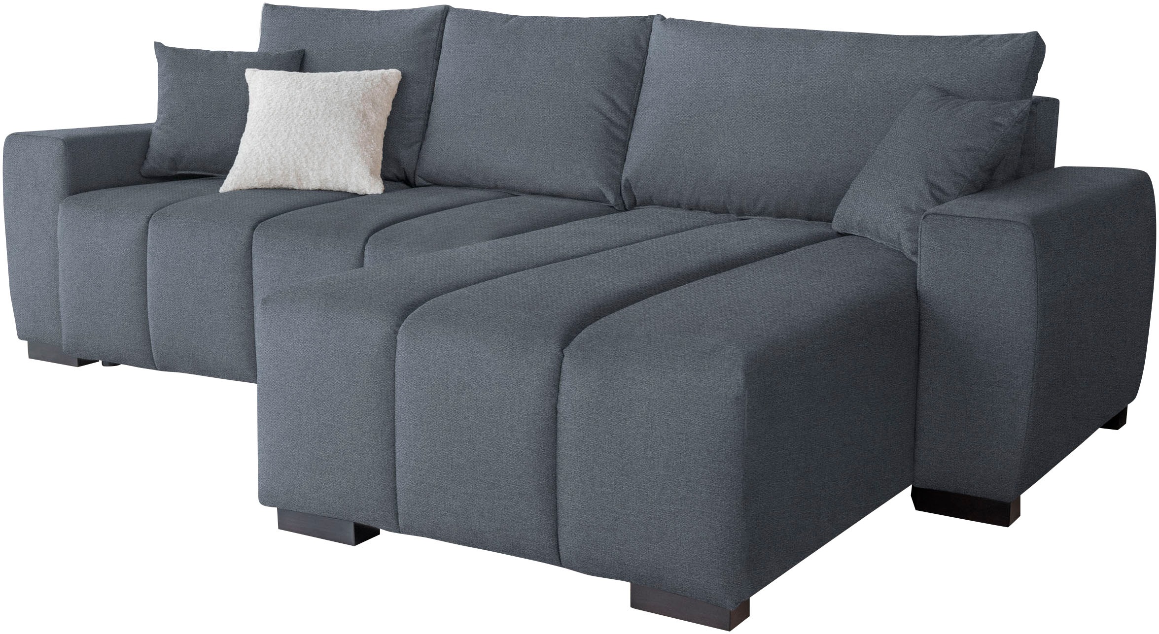 Home affaire Ecksofa "L-Form Bello" mit Bettfunktion, Bettkasten, Frei im R günstig online kaufen
