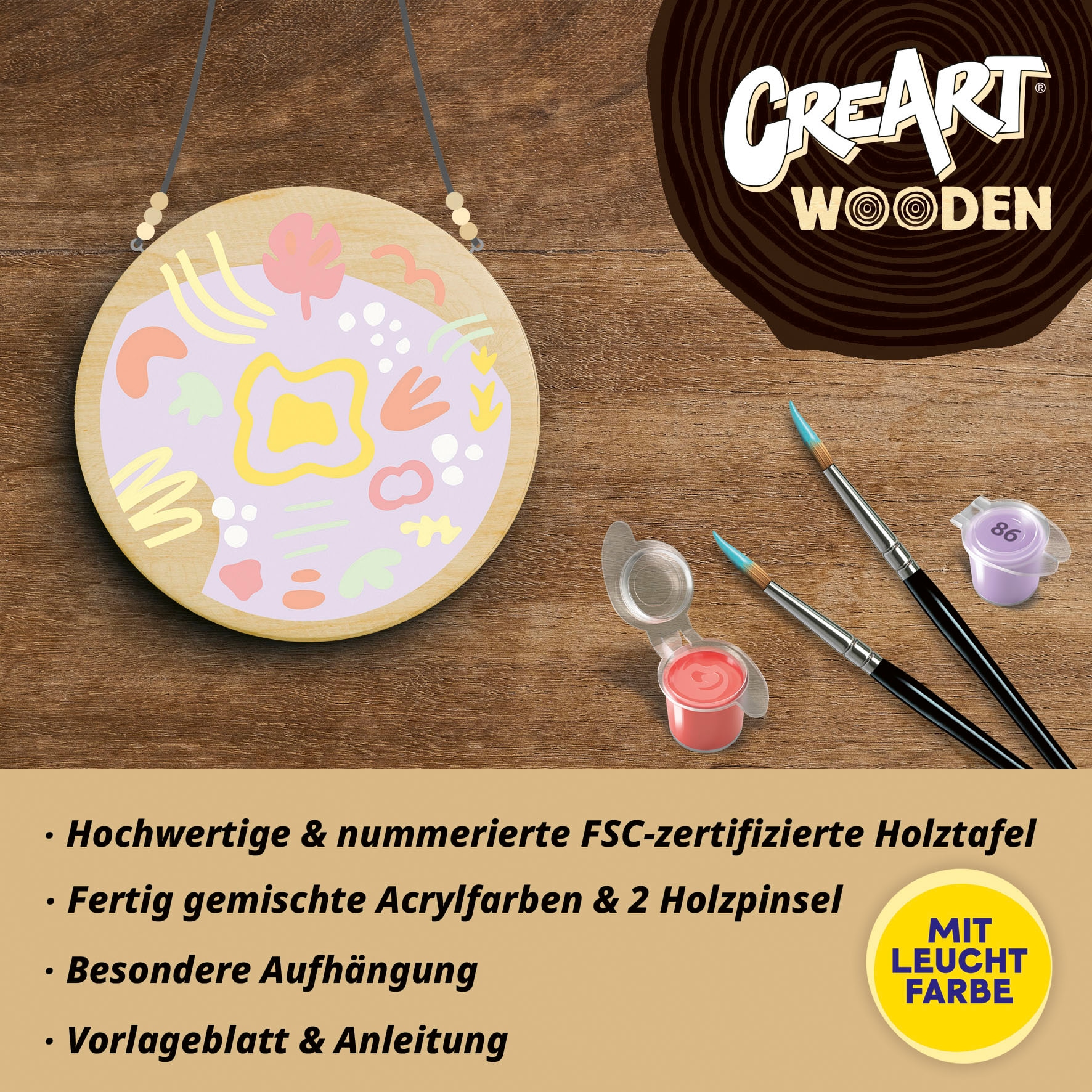Ravensburger Malen nach Zahlen »CreArt, Wooden, Floral flows« Made in Europe