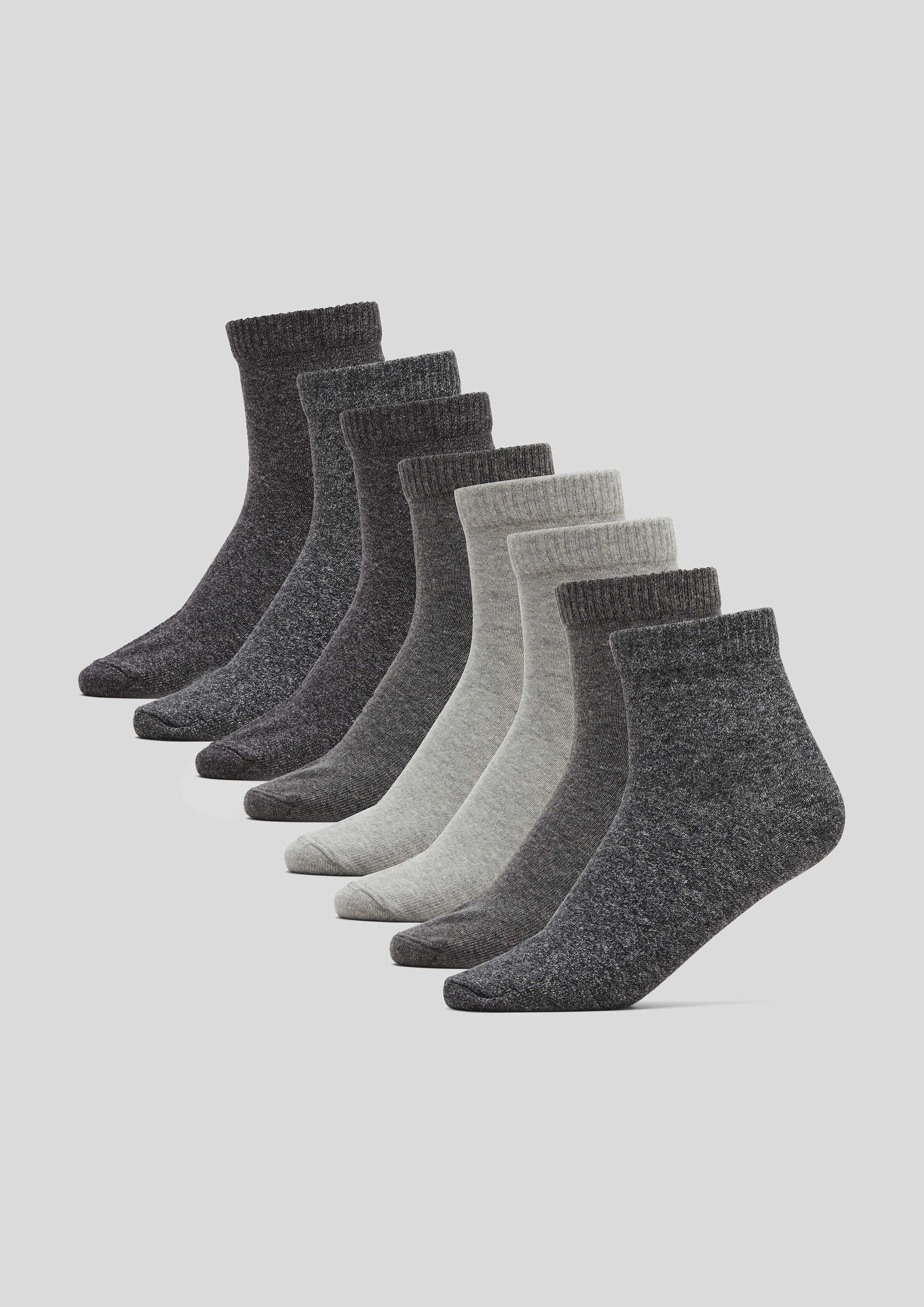 s.Oliver Kurzsocken »essentials«, (8 Paar), mit pflegeleichtem Materialmix