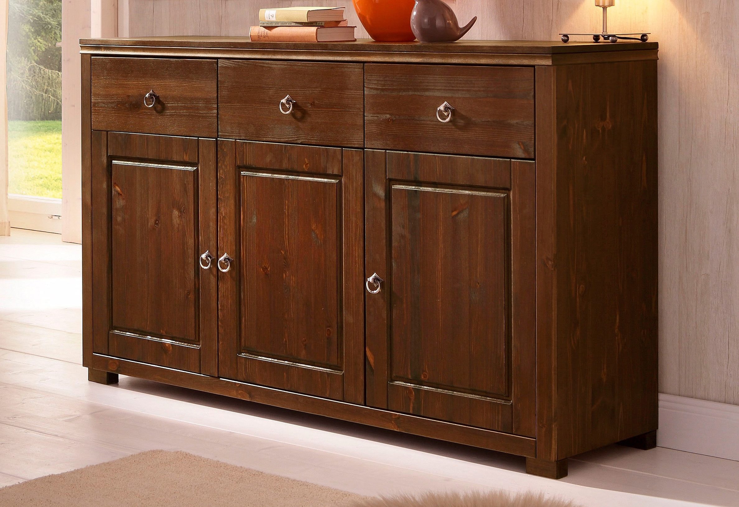 Home affaire Sideboard »Gotland«, Kommode, Breite 147 cm, aus massiver Kiefer, FSC®