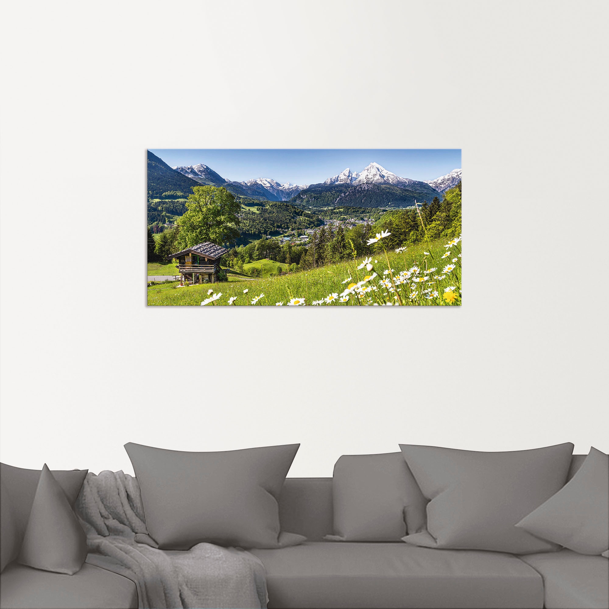 Artland Wandbild »Landschaft in den Bayerischen Alpen«, Berge, (1 St.), als Alubild, Outdoorbild, Leinwandbild, Poster, Wandaufkleber