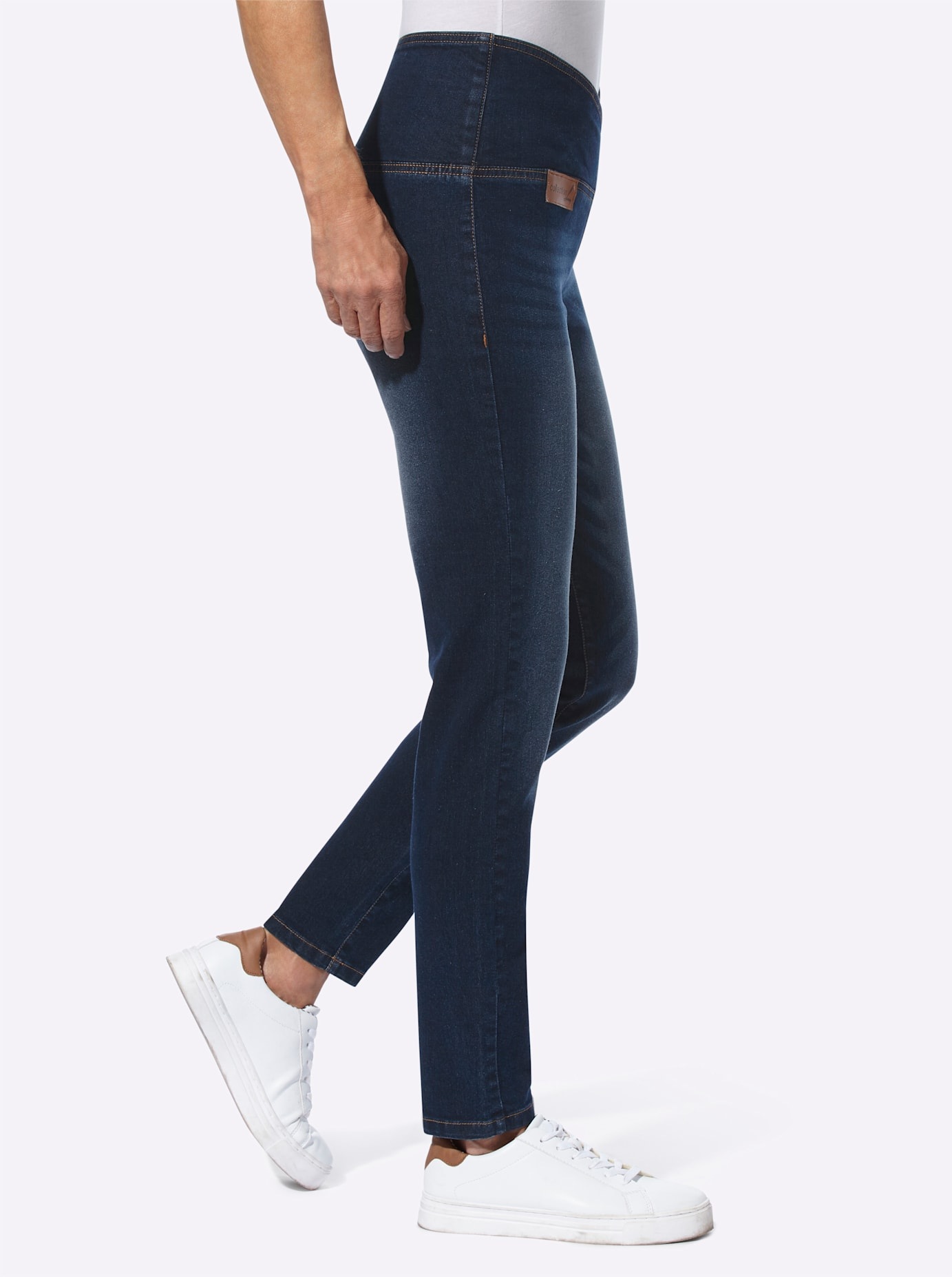 CASUAL LOOKS Women Pull-on Jeans Dark Blue 36 2