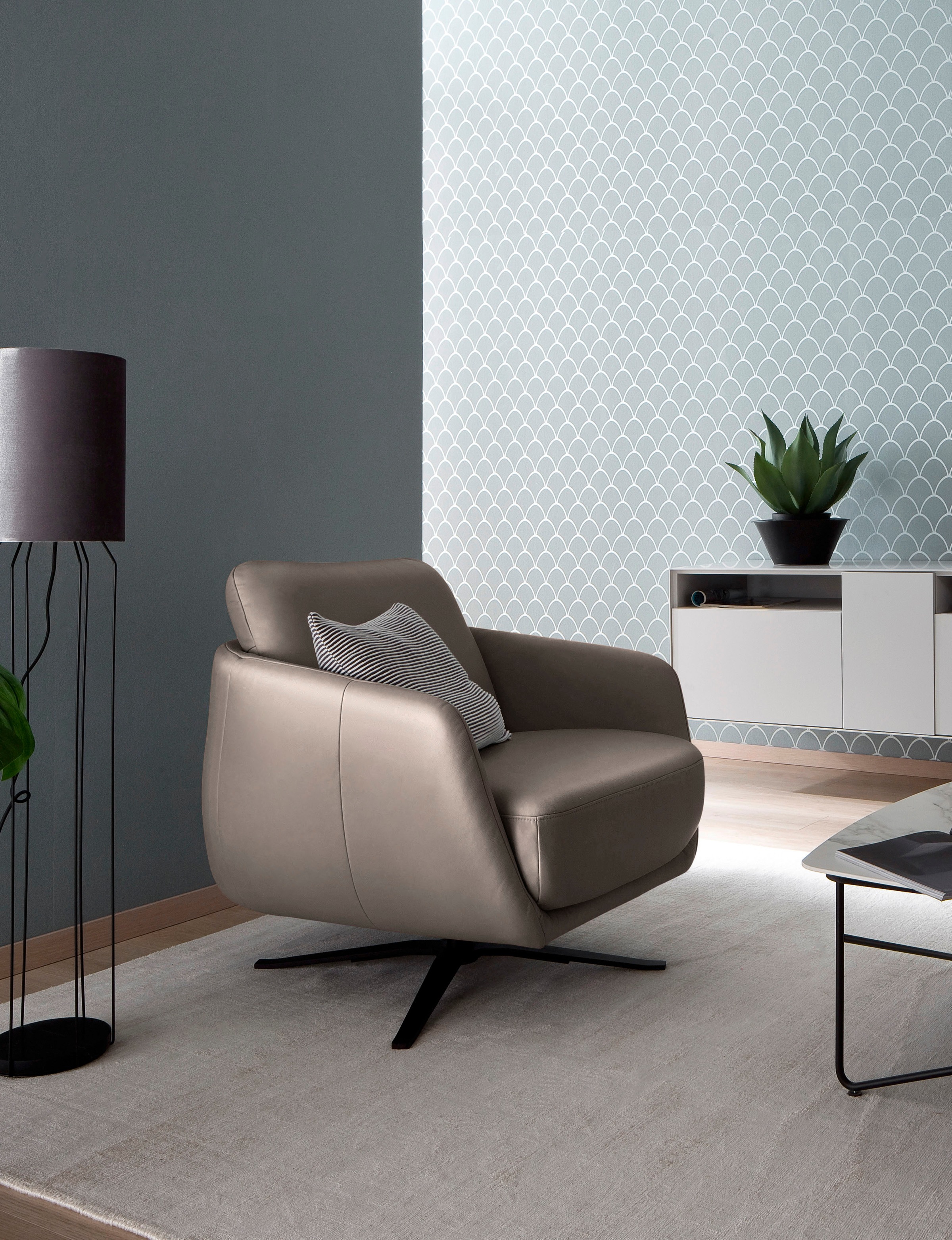 SCHÖNER WOHNEN-Kollektion Teppich »Alessa« rechteckig 5 mm Höhe Viskose, Wohnzimmer