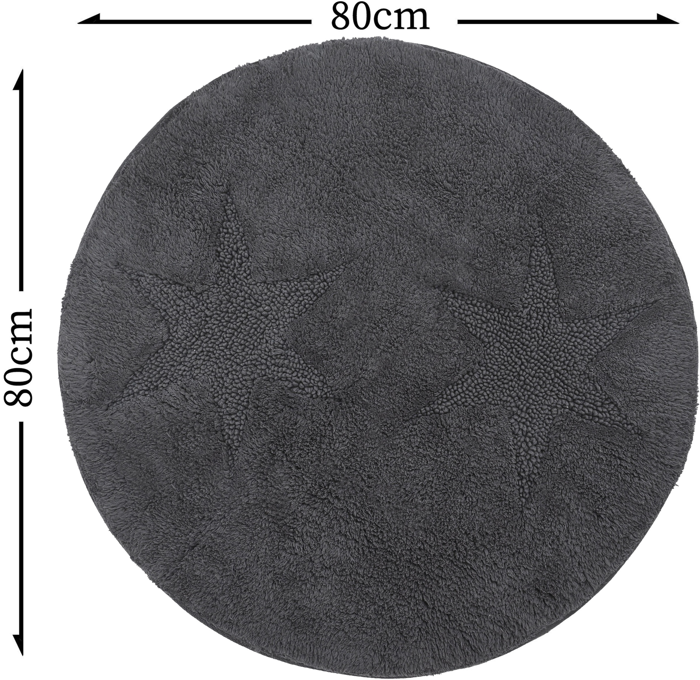 andas Badematte »Marie«, rutschhemmend beschichtet, strapazierfähig-fußbodenheizungsgeeignet, Badteppich, Stern Motiv, Hoch-Tief-Struktur, auch als Set