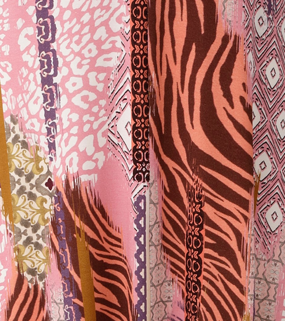 Aniston CASUAL Sommerkleid Eingrifftaschen mit fantasievollen Patch-Drucken - NEUE KOLLEKTION