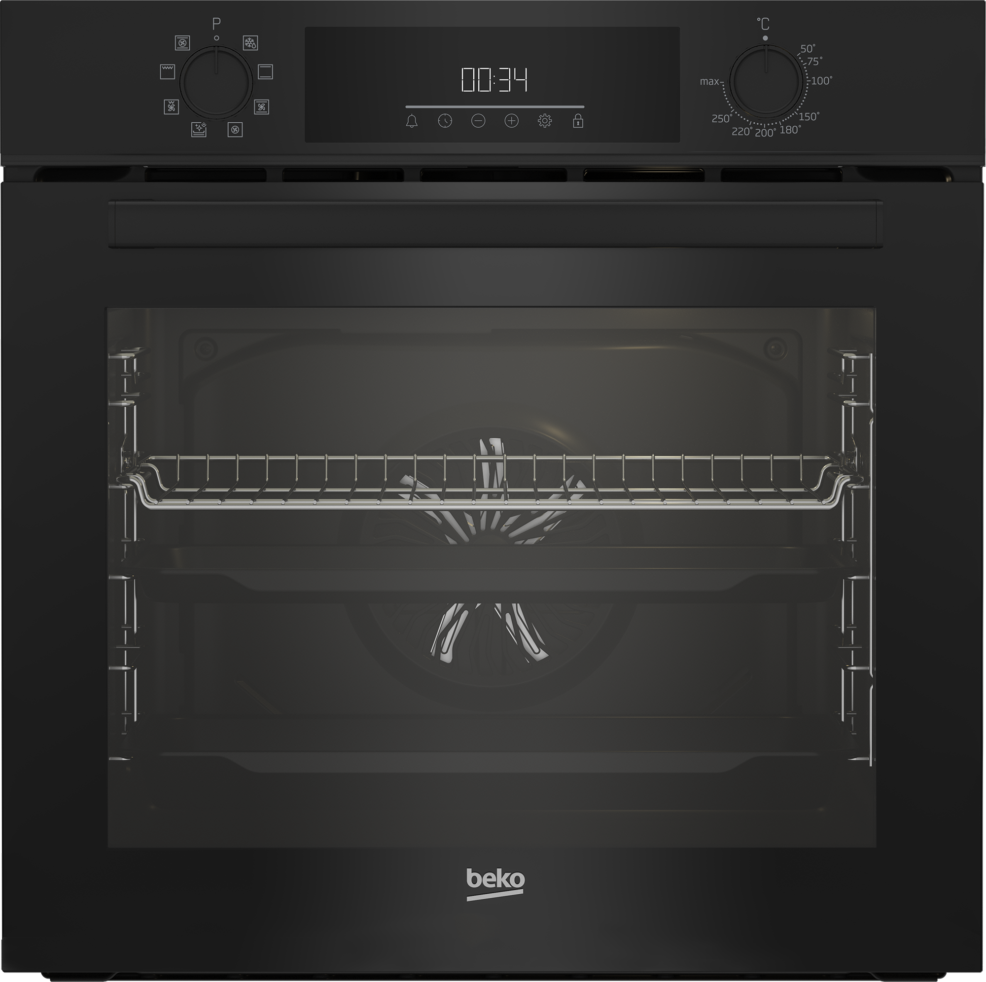 BEKO Backofen "BBIM12300B" mit Teleskopauszug nachrüstbar mit SteamShine Gleichmäßige Heißluft im Backofen mit AeroPerfect