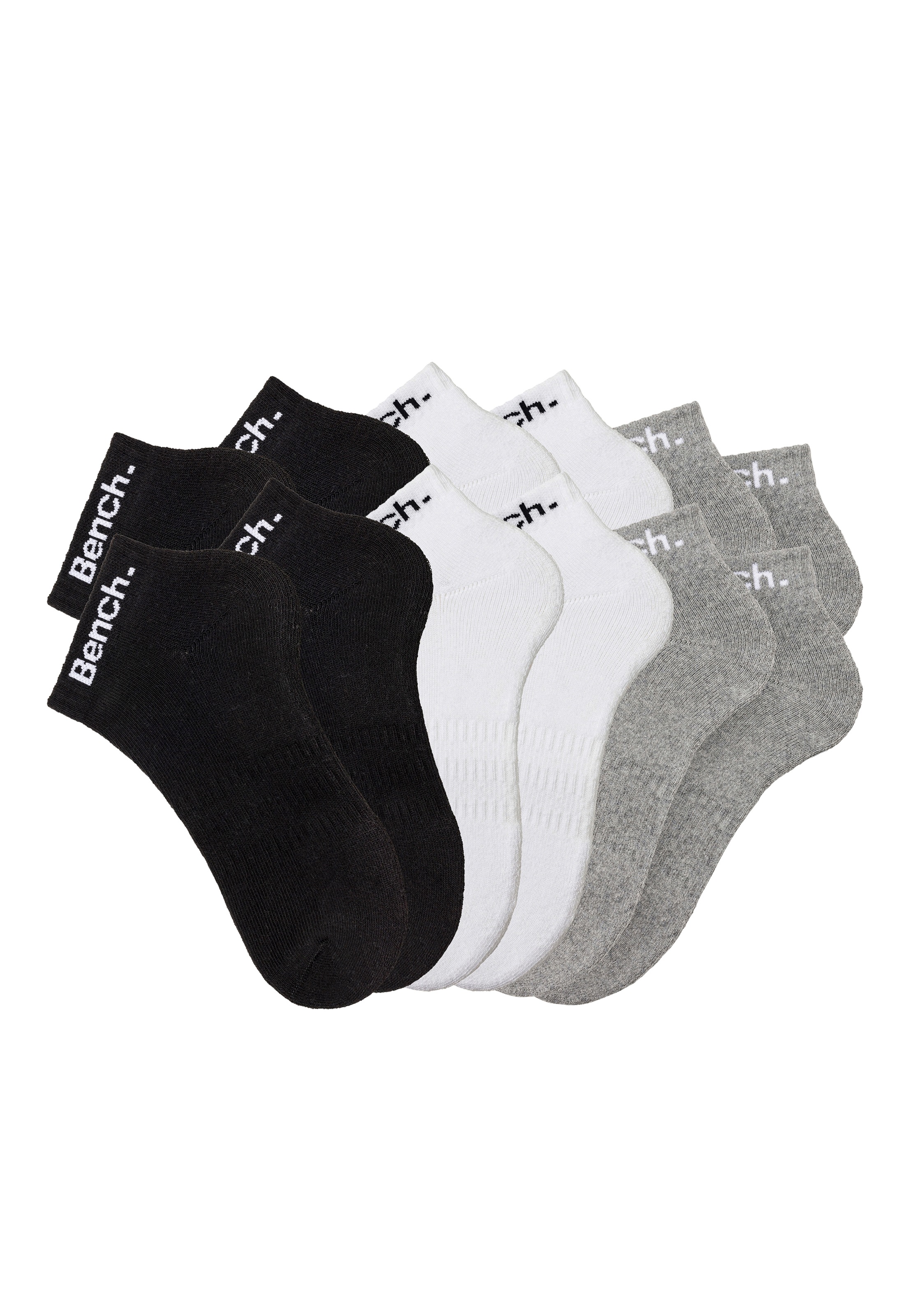 Bench. Sportsocken Packung, 12 Stk. tlg. Tennis Kurzsocken mit Halbfußfrott günstig online kaufen