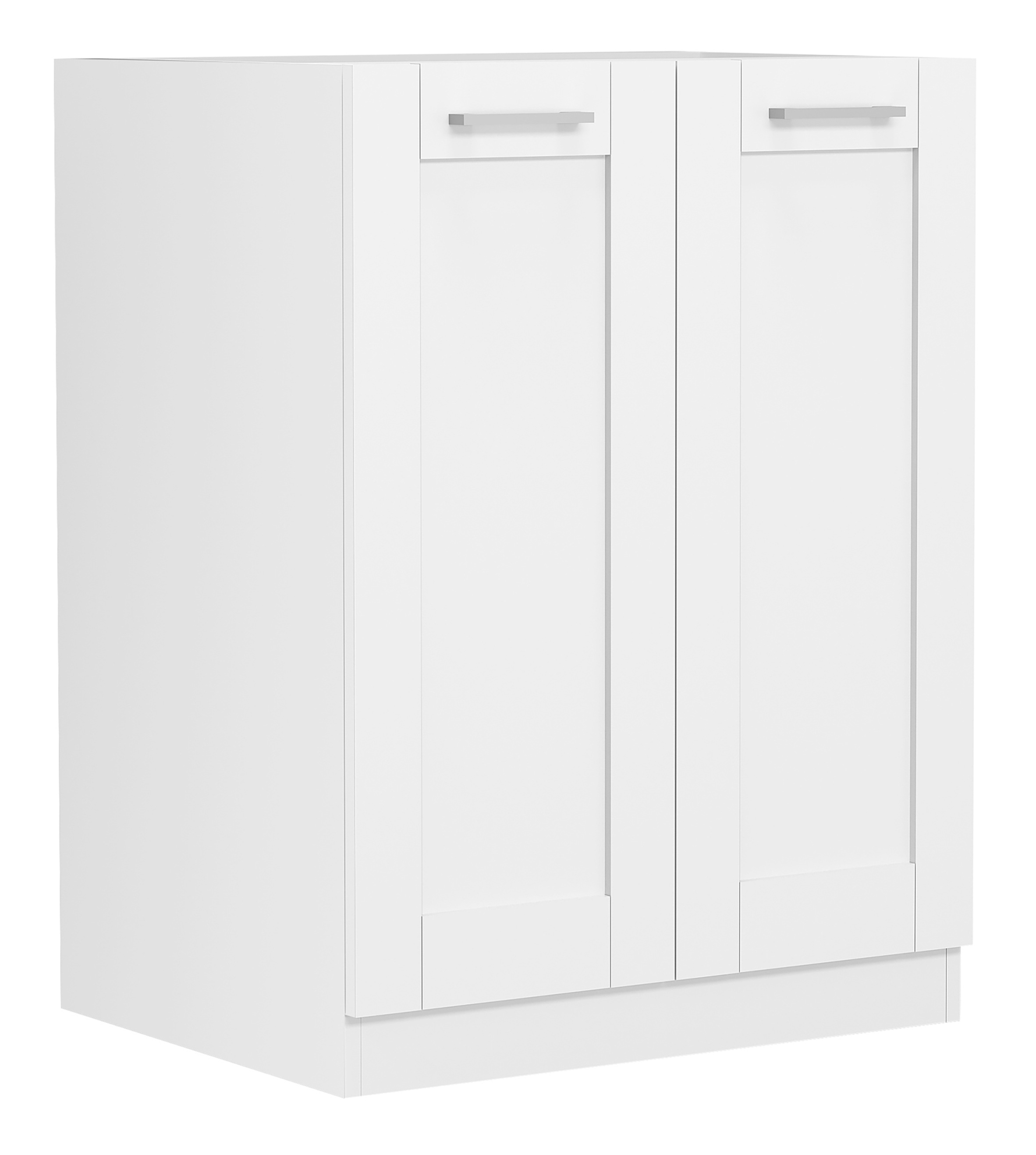 Unterschrank VCM, B:60cm T:46cmweiß, Obermaterial: 100% Holz Wood., Küche, Schränke, "Küchenschrank 60 cm Unterschrank Drehtüren Colura"