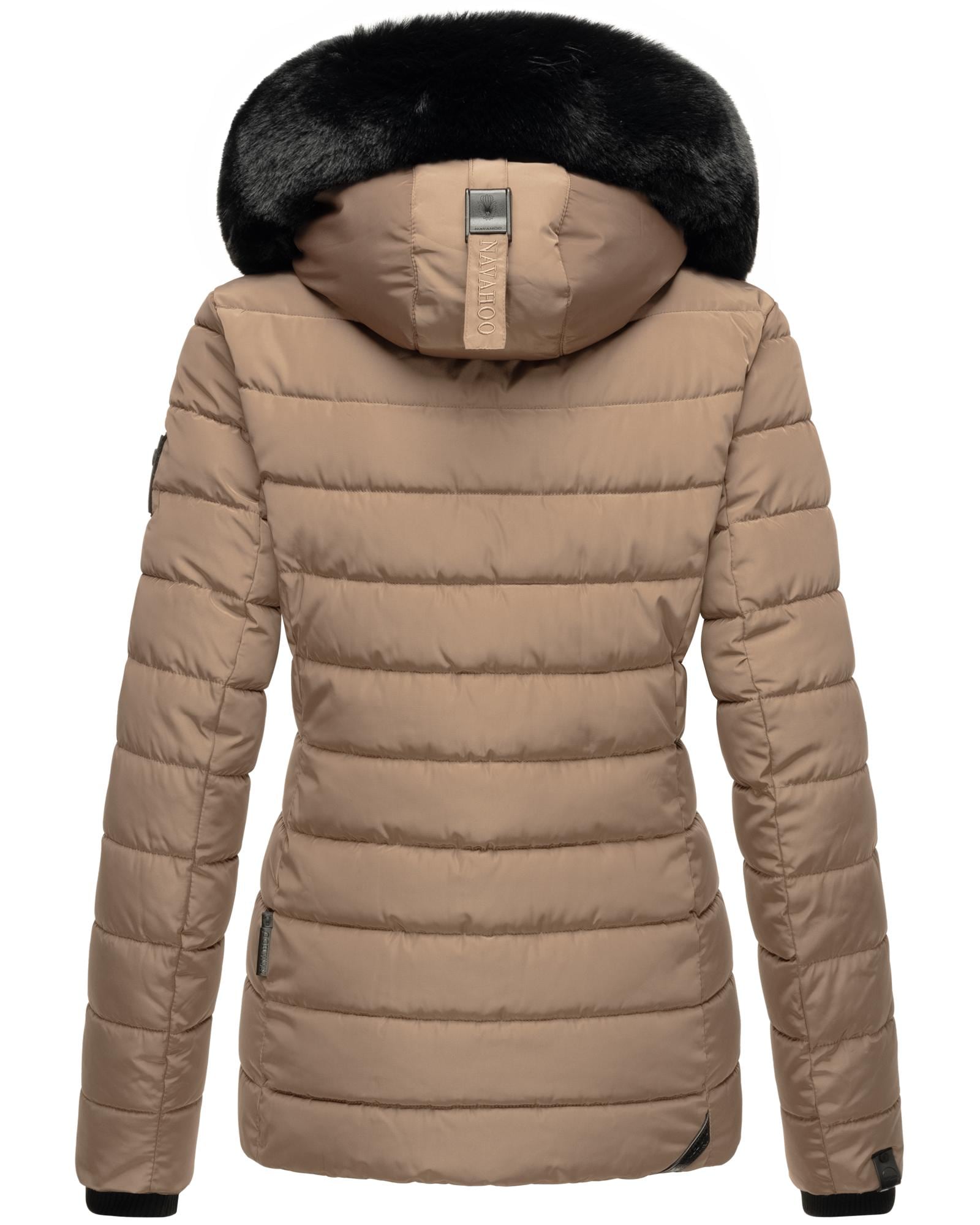 Navahoo Steppjacke »Milianaa«, mit Kapuze, Edle Winterjacke mit weicher Kunstfell-Kapuze