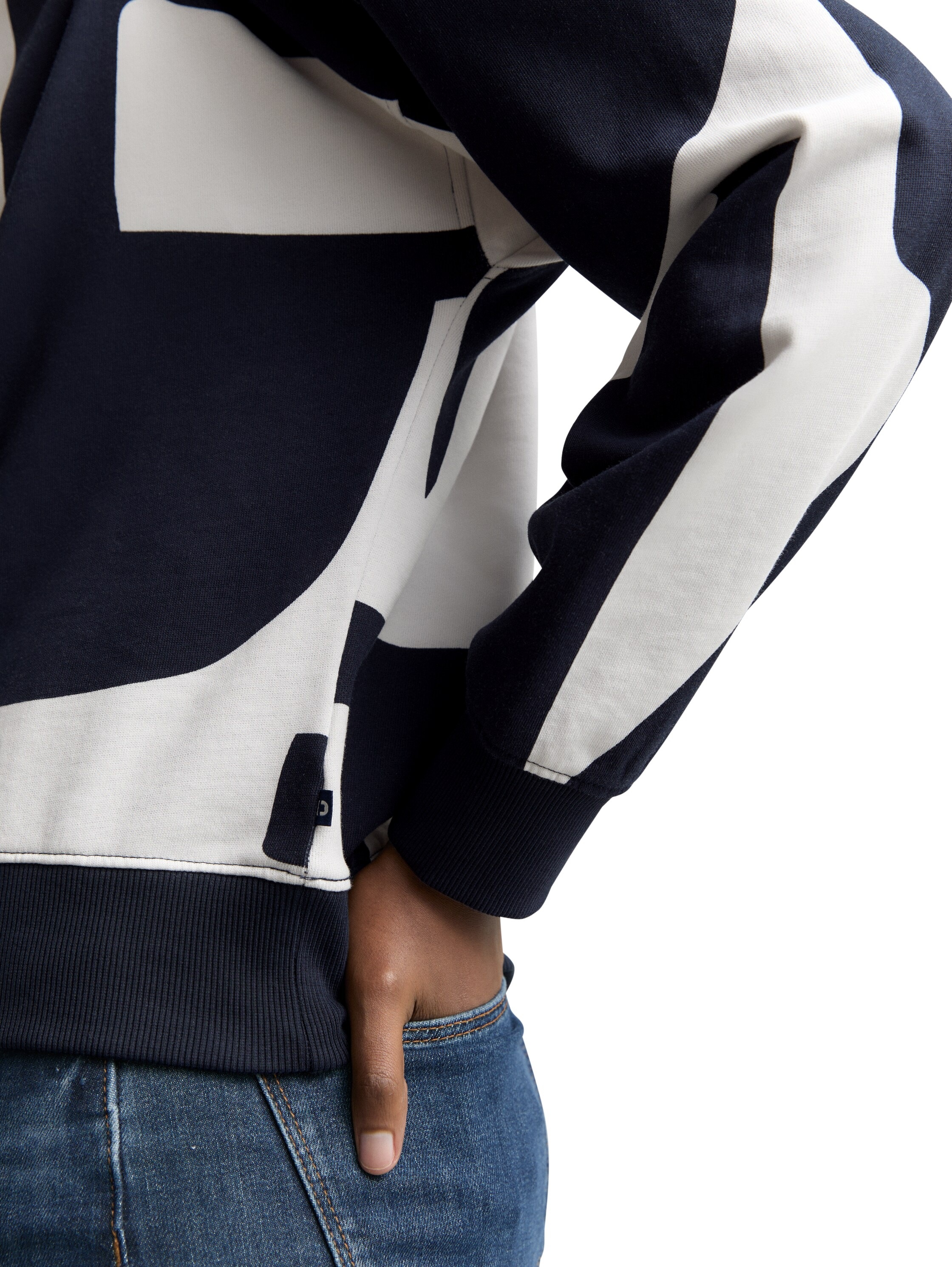 TOM TAILOR Denim Sweatshirt, mit All-Over Print