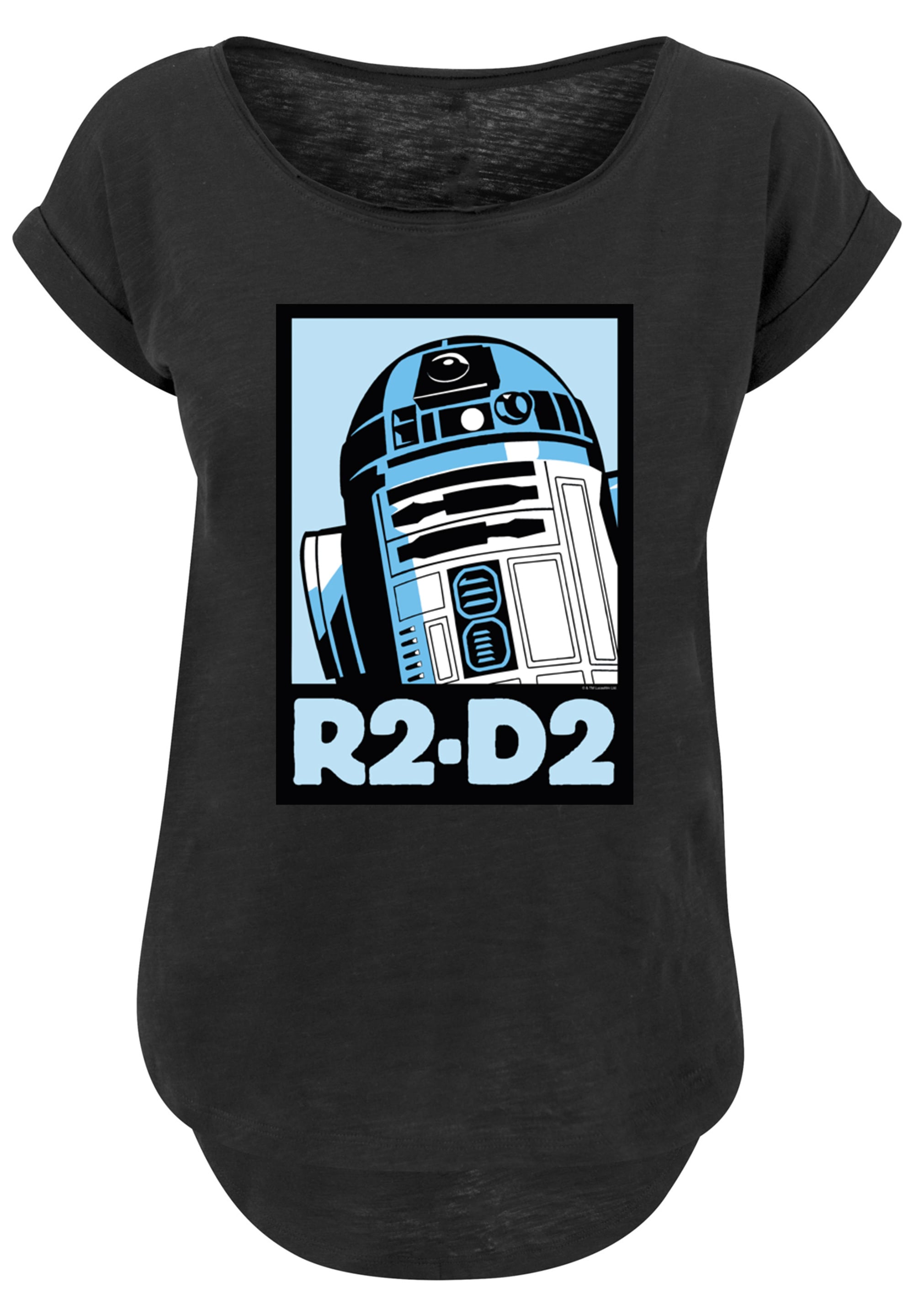 Ladies Star R2-D2 tlg.) Long BAUR »Damen online F4NT4STIC Wars | (1 kaufen Tee«, Poster Kurzarmshirt Slub with