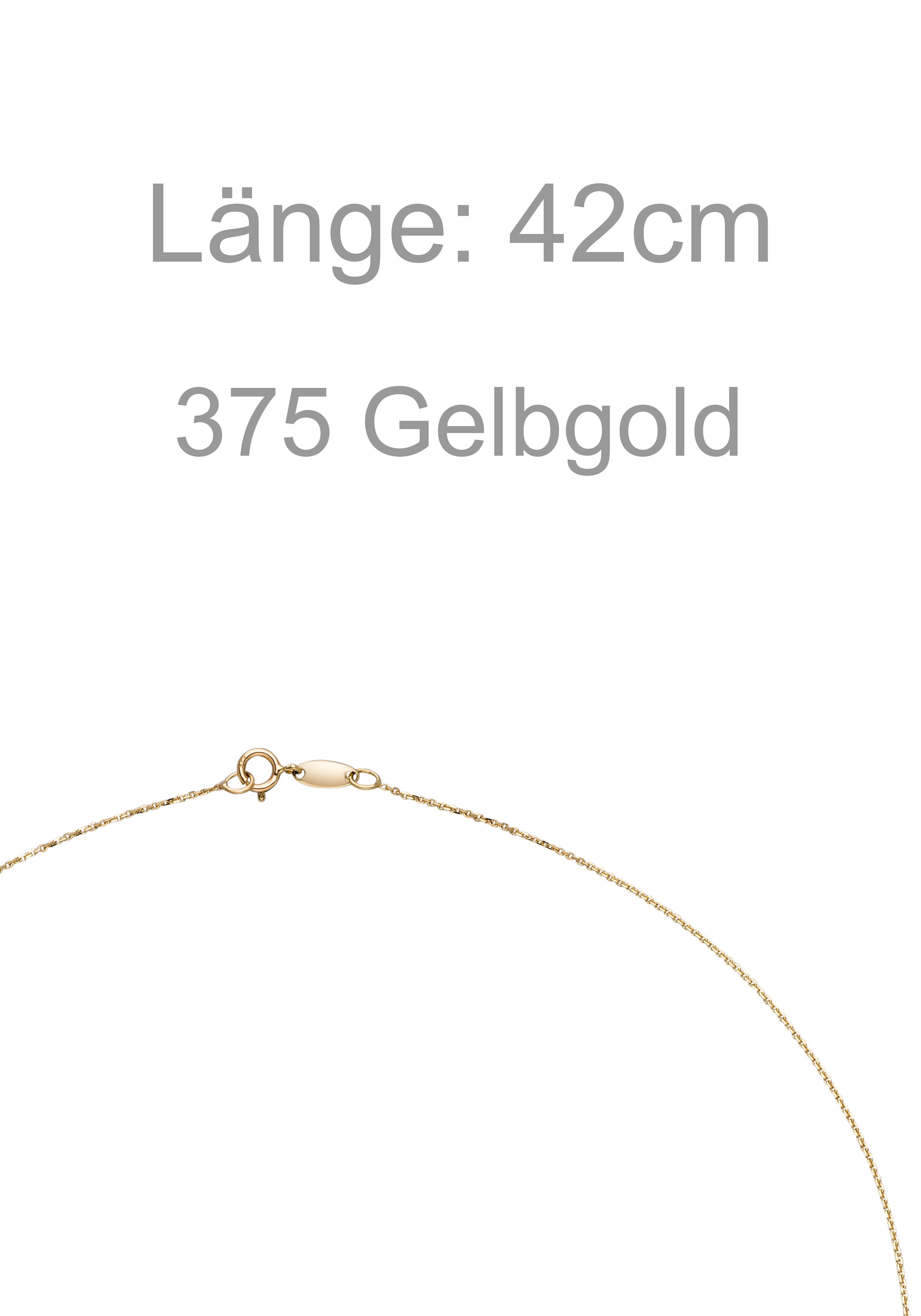 JOBO Stern Halskette Gelbgold 42 cm 2