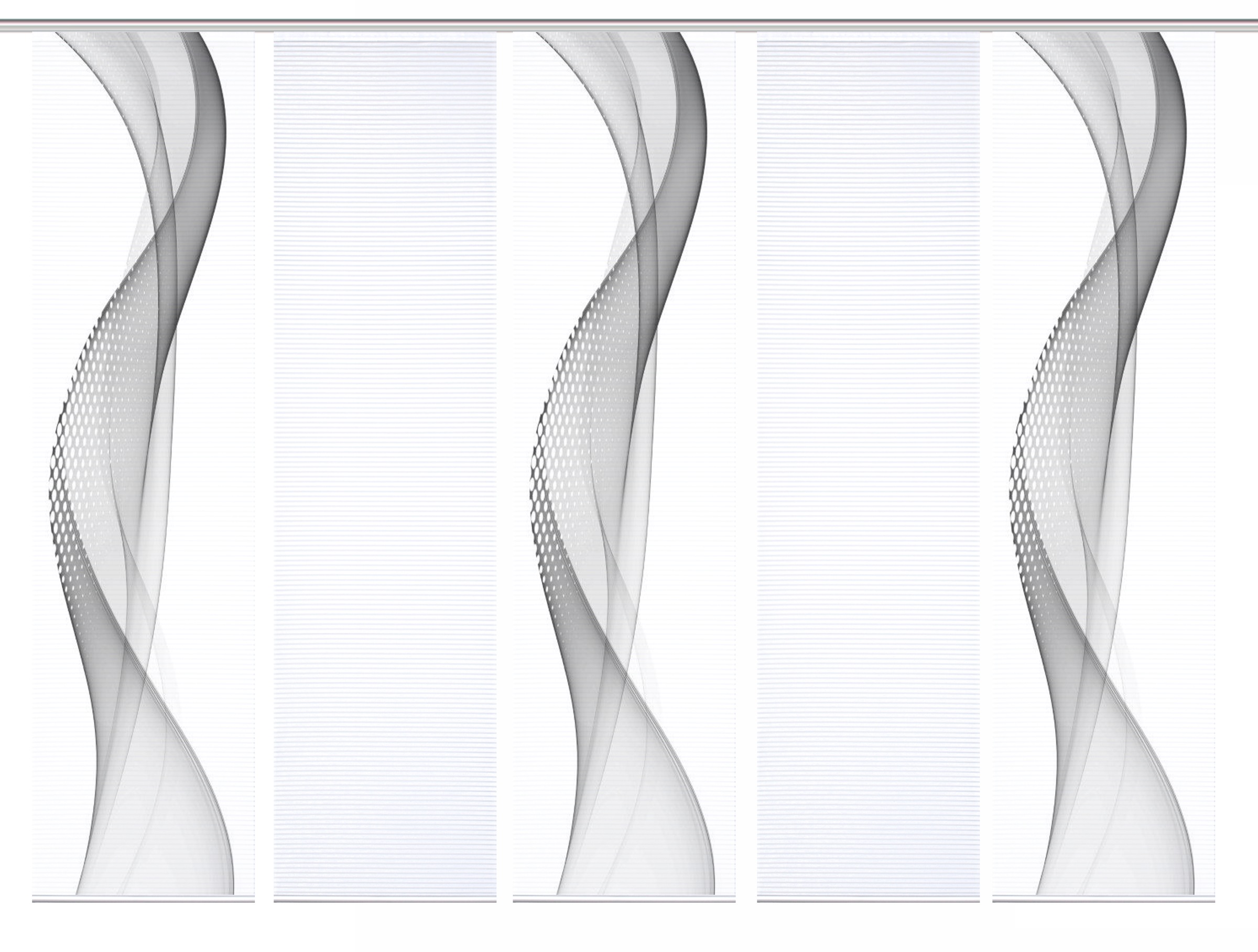 Thumbnail - HOME in green Schiebegardine "NEVOLA" Paneelwagen 5 Stk. tlg. SET DIGITALDRUCK,BAMBUSOPTIK RECYCELT