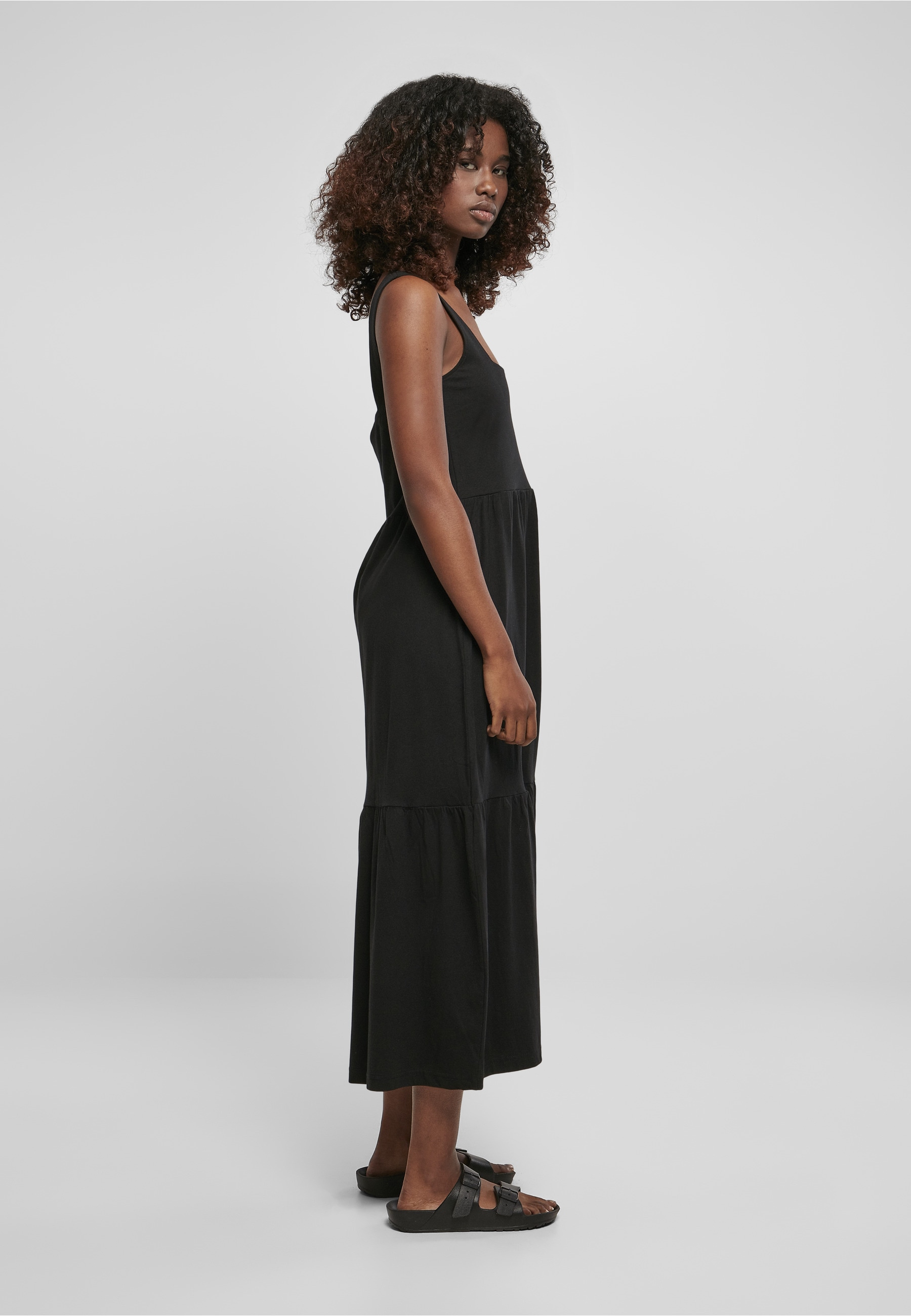 URBAN CLASSICS Shirtkleid »Urban Classics Damen Ladies 7/8 Length Valance Summer Dress« 1 Stk. tlg.