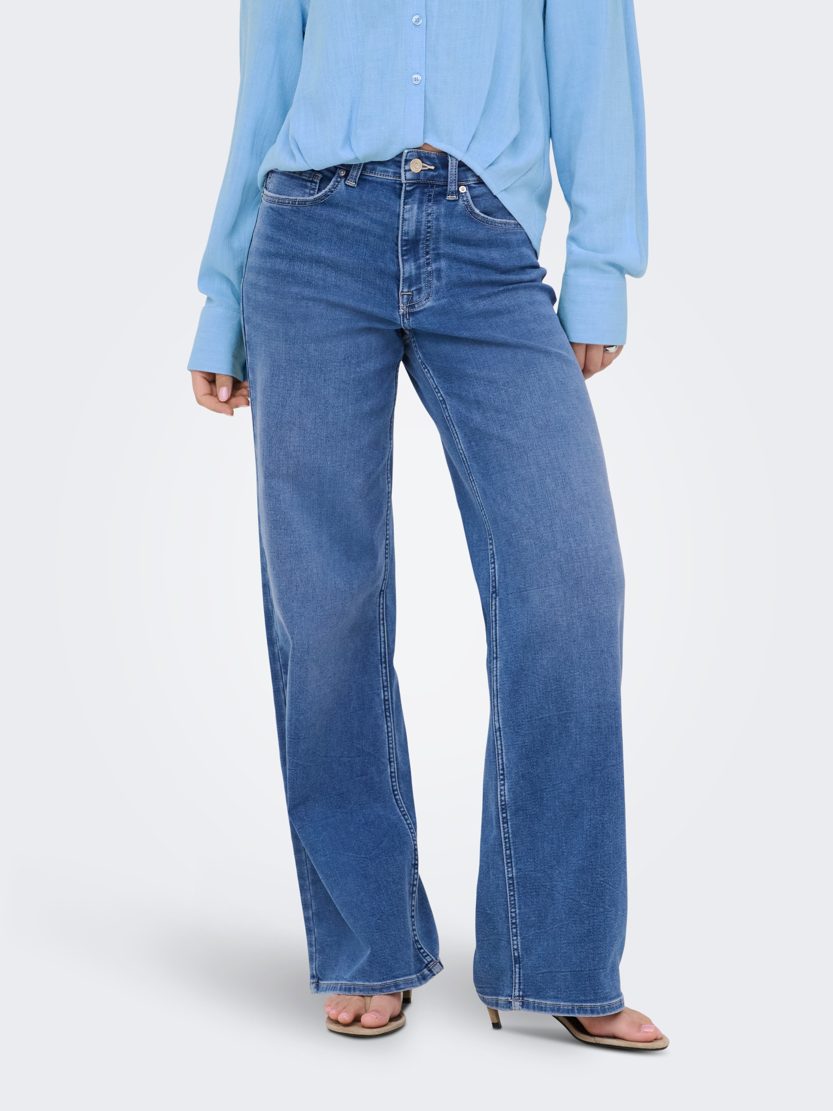ONLY High-waist-Jeans "ONLMADISON JOGG HW WIDE DNM" high waist, wide fit
