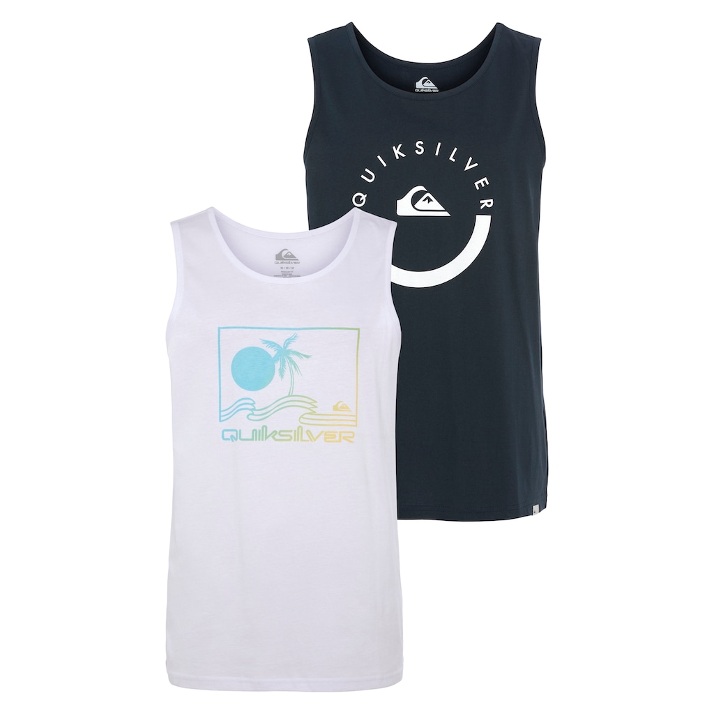 Quiksilver Tanktop »Herren Doppelpack mit Logodruck«, (Packung, 2 tlg.)