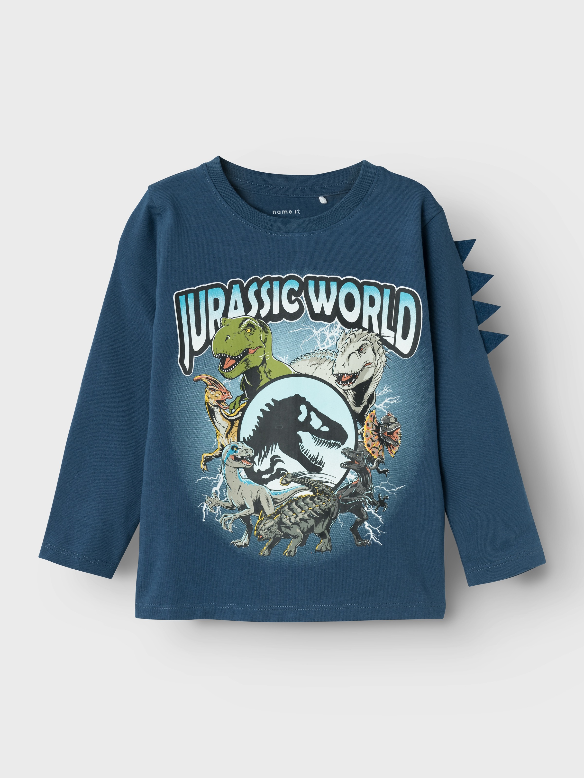 Name It Langarmshirt »NMMJOLLY JURASSIC LS TOP NOOS SKY«, mit tollem Jurassic World-Frontmotiv