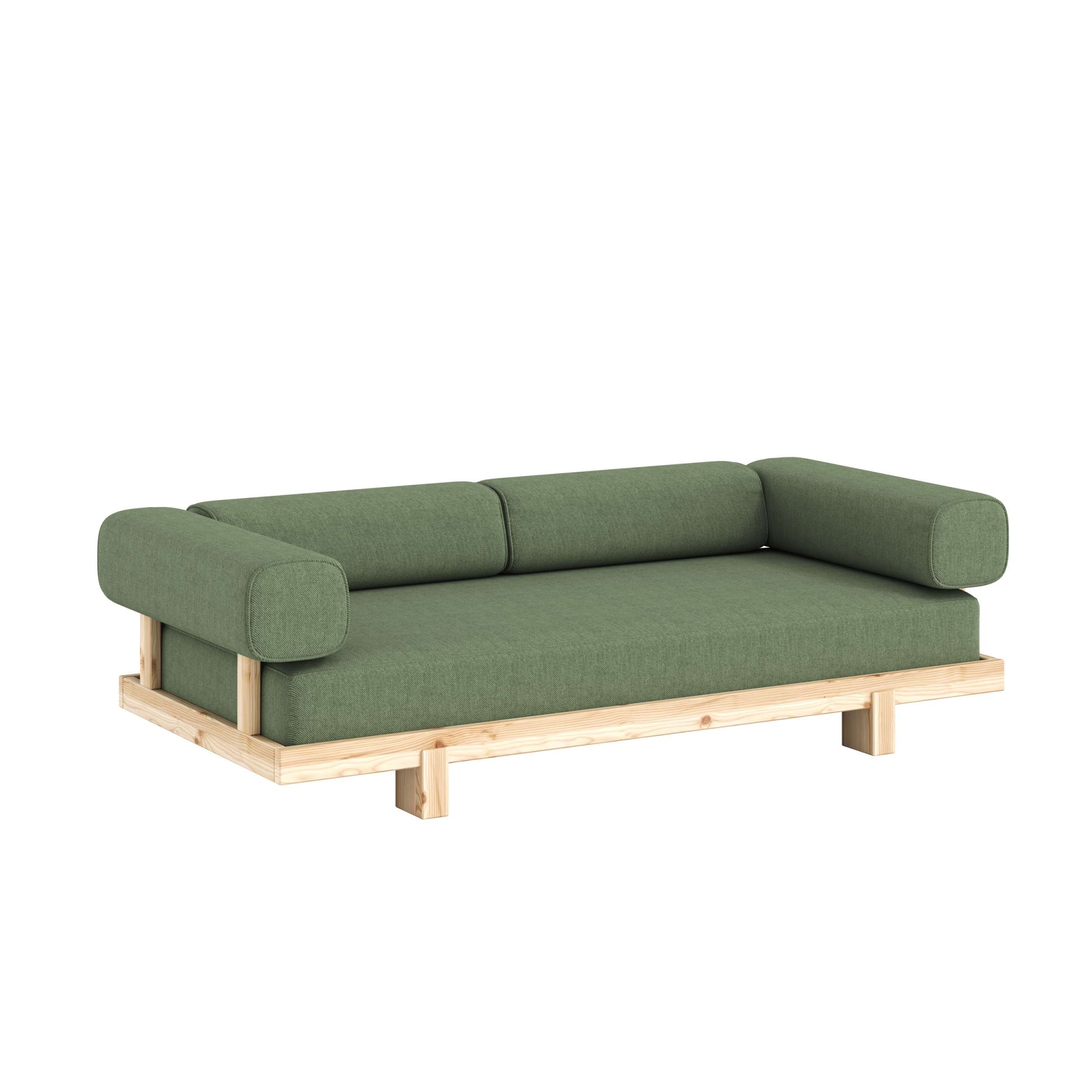 Karup Design Schlafsofa »Stay Sofa Bed, mit Bettfunktion & Boxspring, 3 Sitzer aus Massivholz« Boxspring-Matratze mit Sprungfedern, 90 x 200 cm, Made in Europe