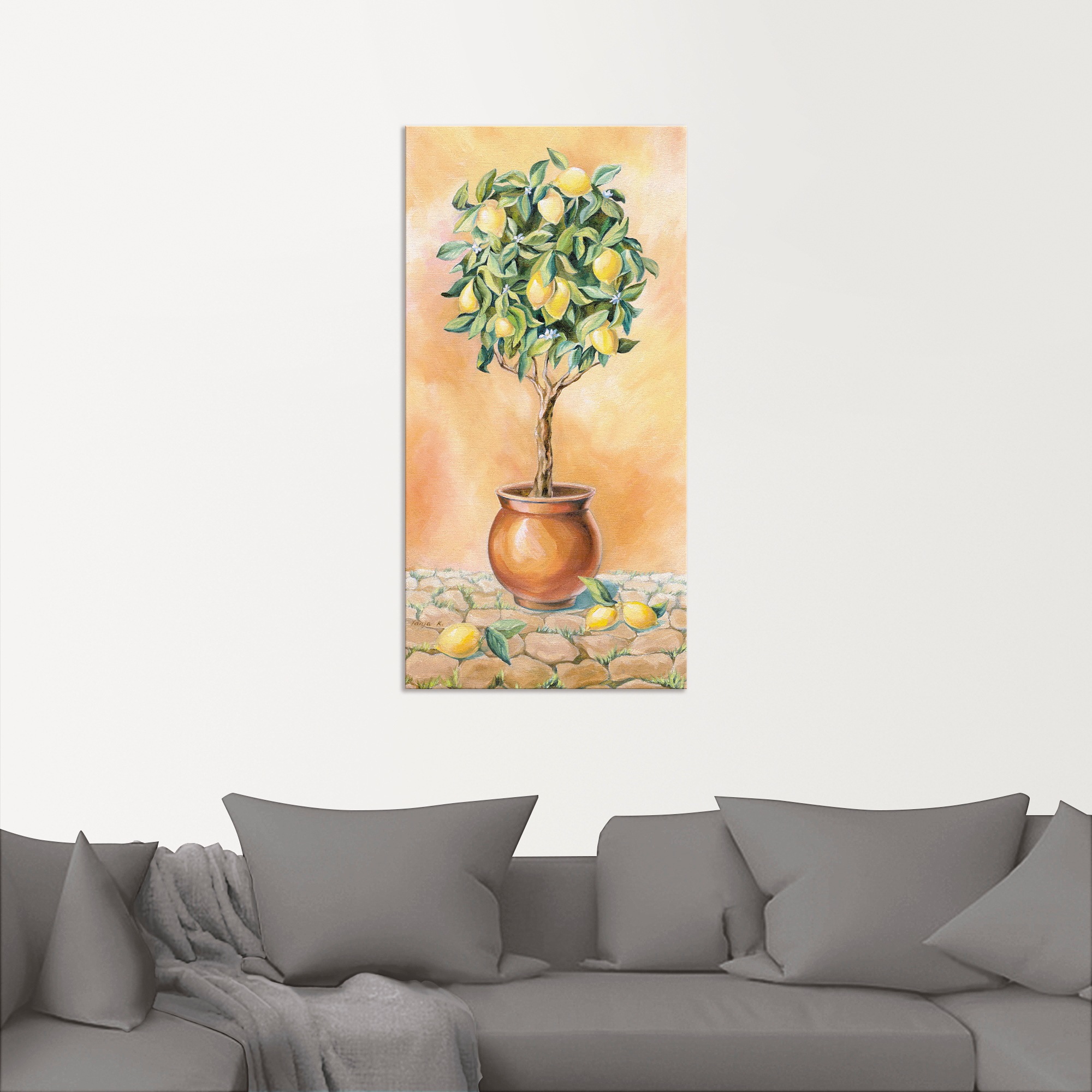 Artland Wandbild "Zitronenbaum I" Pflanzen 1 Stk. tlg. als Alubild, Outdoor günstig online kaufen