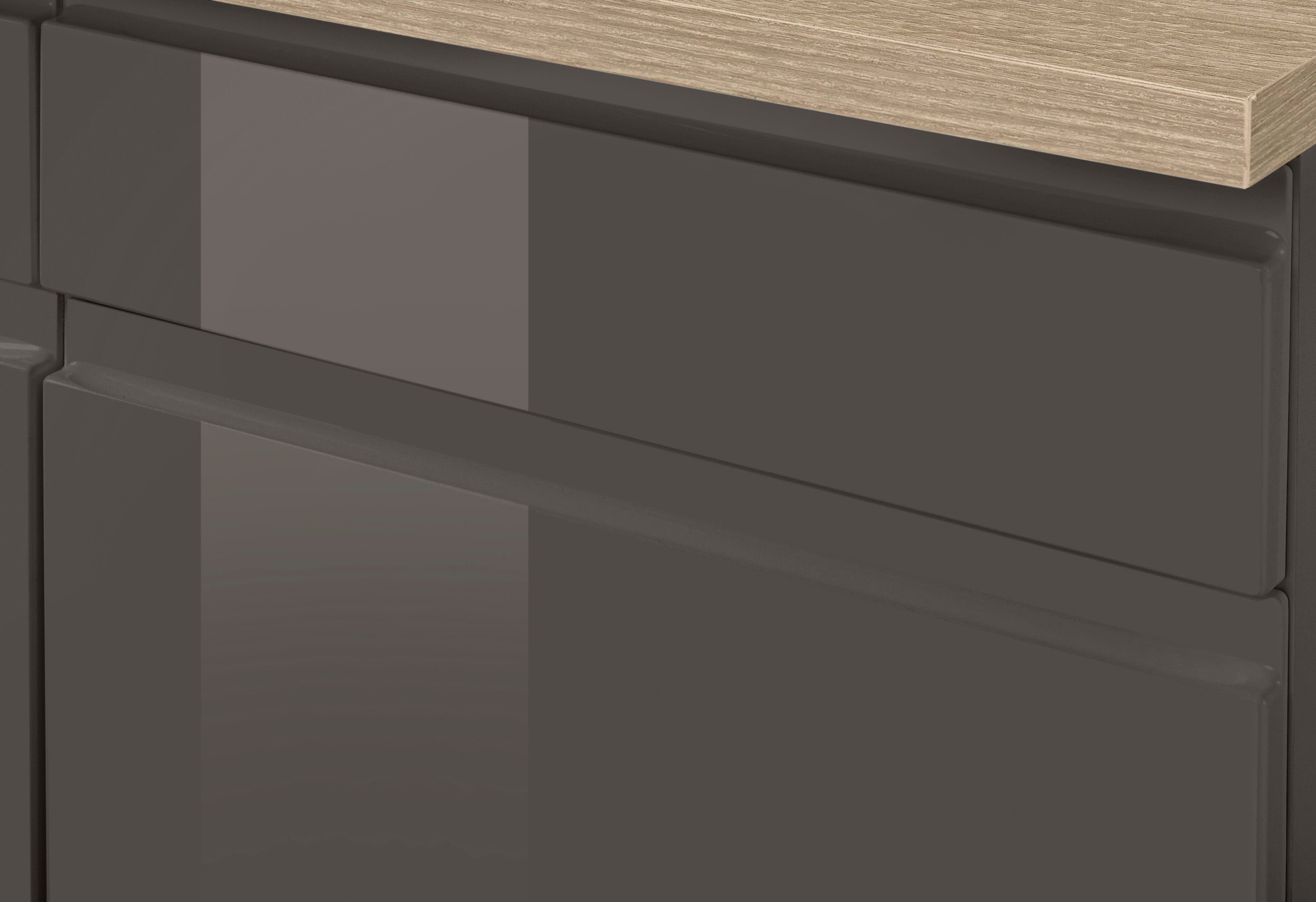 HELD MÖBEL Küchenzeile »Virginia«, Breite 390 cm, mit Glaskeramik-oder Induktionskochfeld