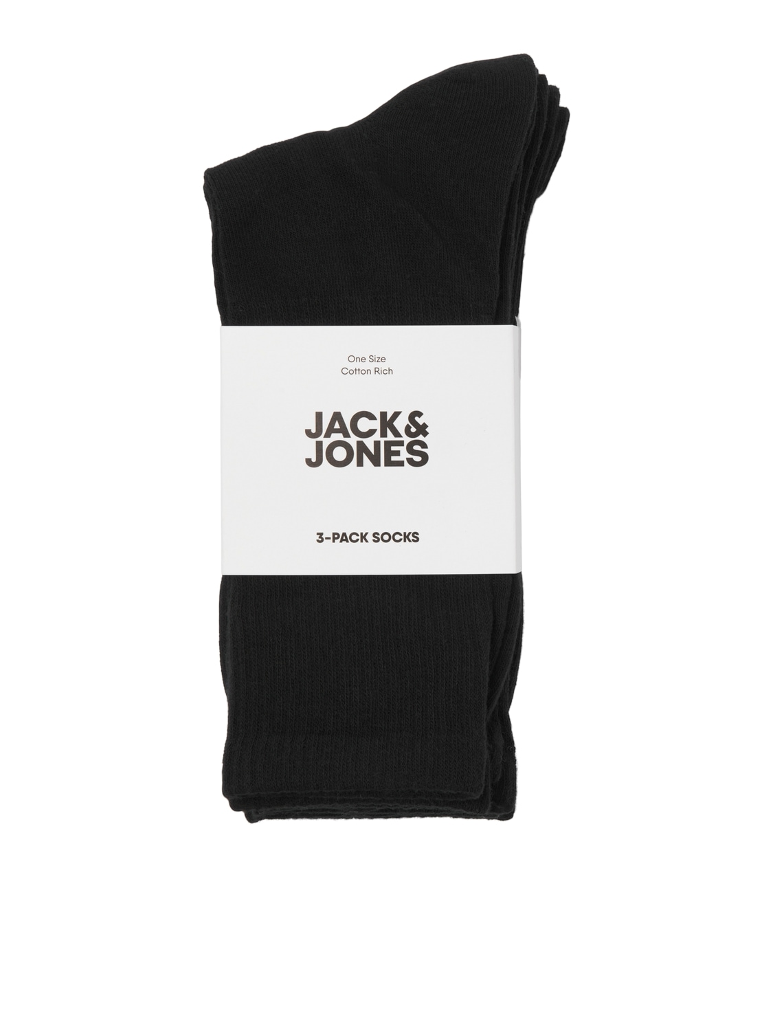 Jack & Jones Freizeitsocken »JACCHARLES – Tennissocken im 3er-Pack mit Stretch-Komfort«, (Packung, 3 Paar), unifarben, casual