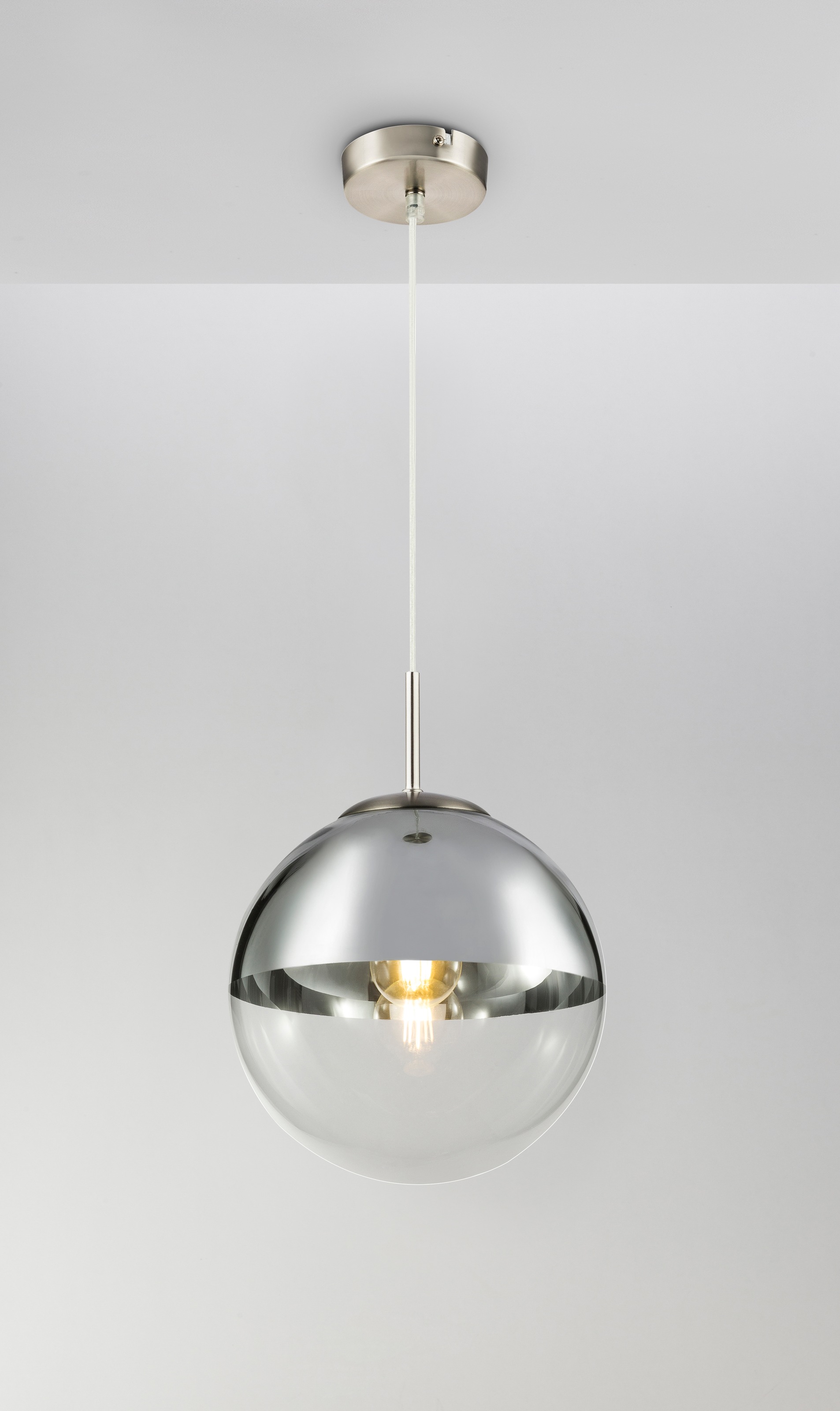 GLOBO LIGHTING Hängeleuchte »VARUS« E27 1 Stk. Hängeleuchte für Esszimmer Nickel matt