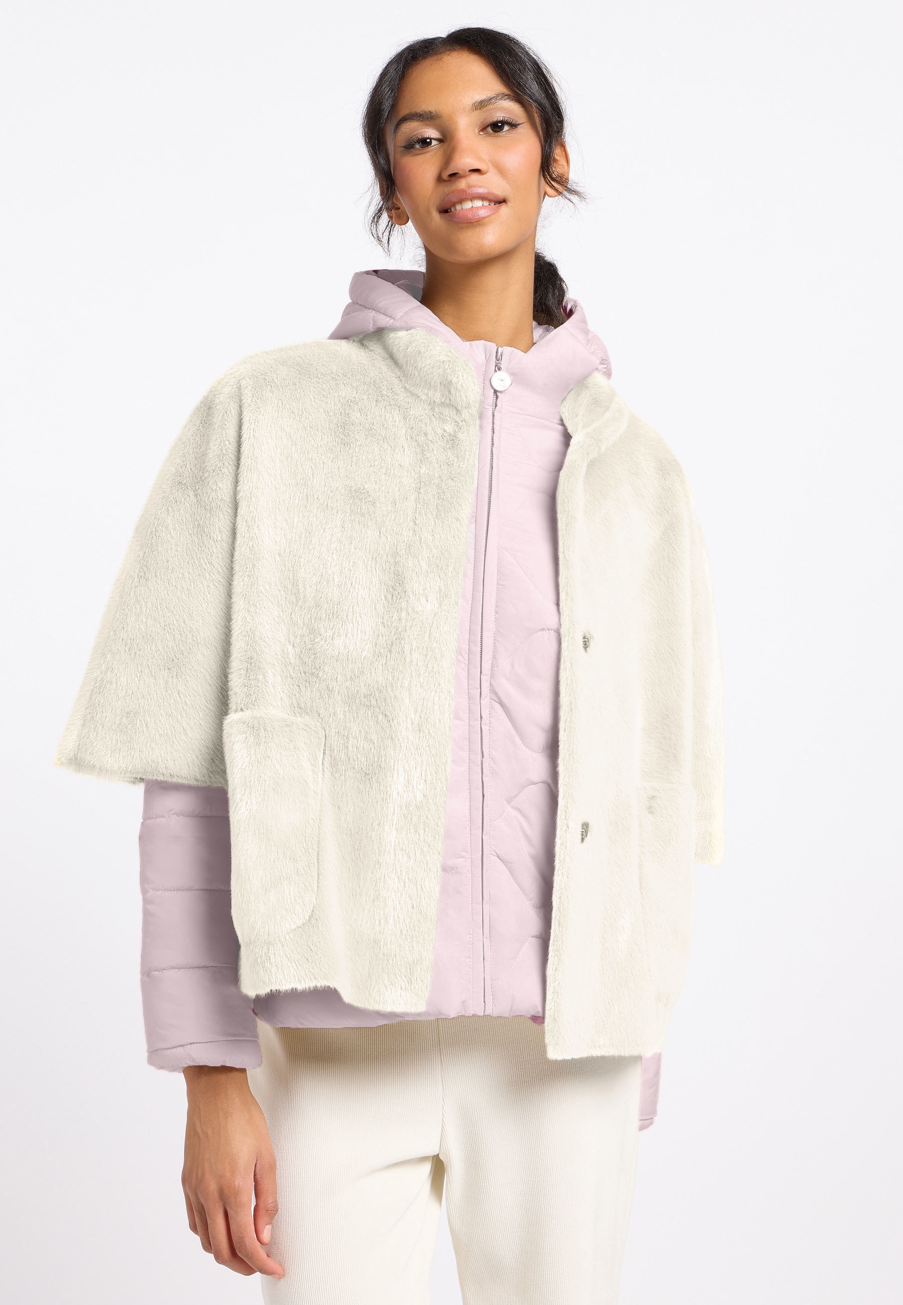 Frieda & Freddies Cape "Fake Fur Cape With Jacket / Kay & Polly" günstig online kaufen