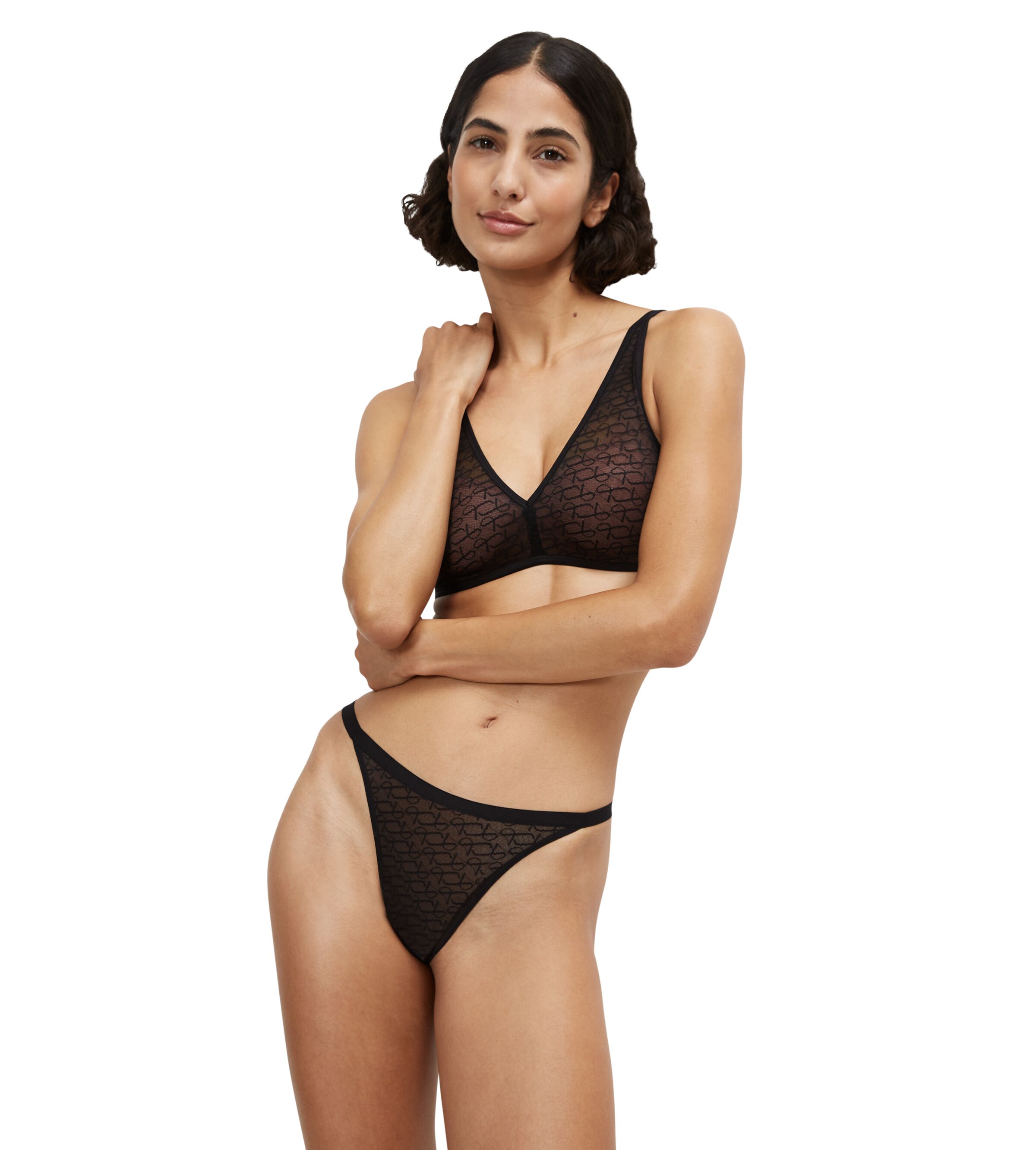 Thumbnail - Triumph Bügelloser BH "Signature Sheer P EX" Monogramm-Tüll und zarte Spitzendetails am Rücken