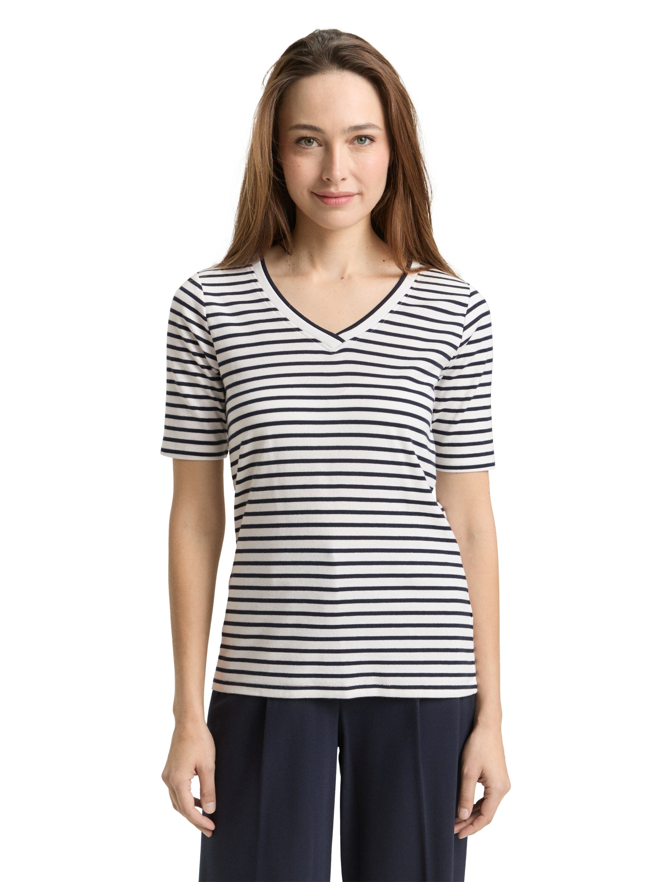 TOM TAILOR T-Shirt mit Kontrast Detail günstig online kaufen