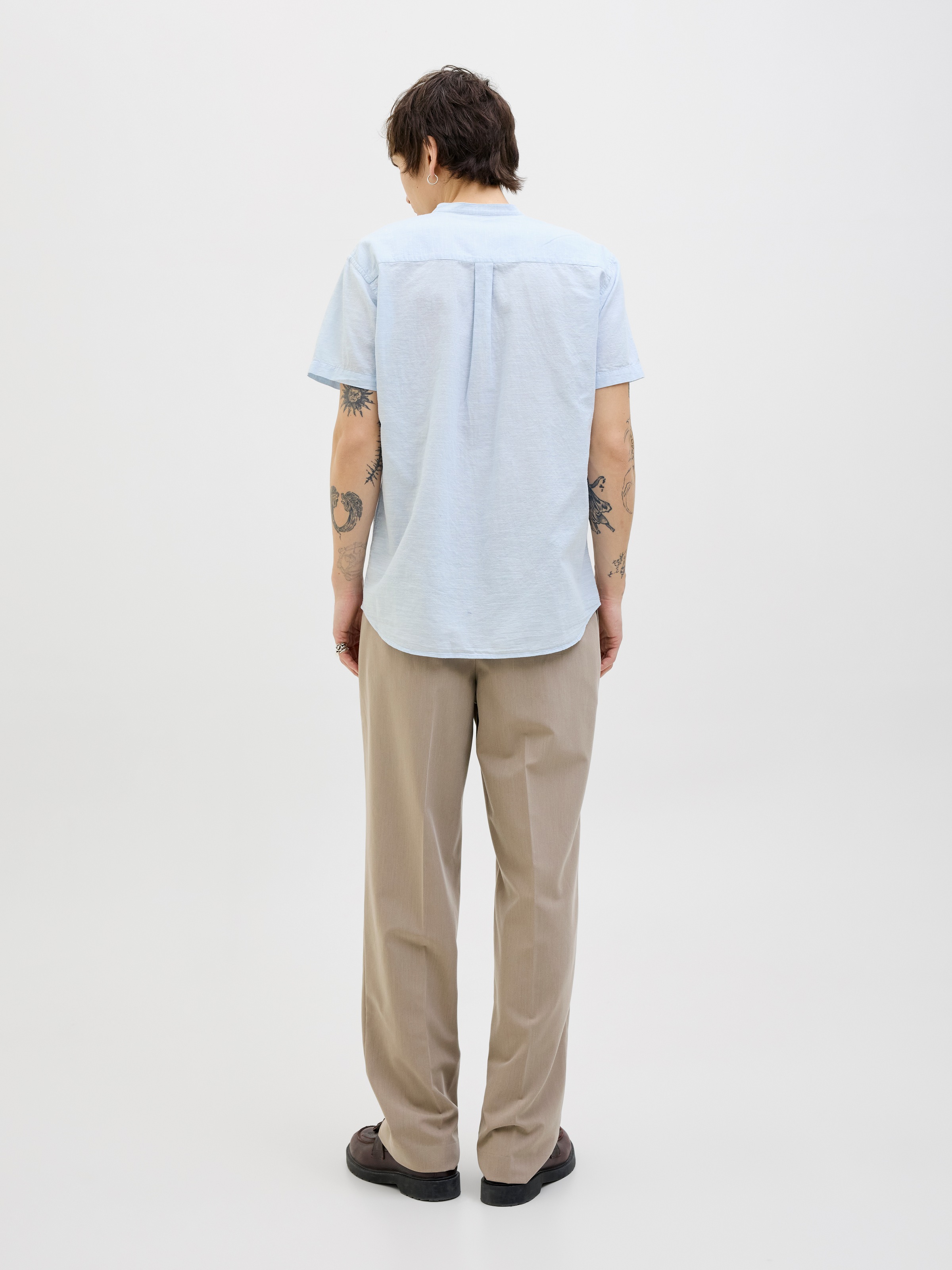 Jack & Jones Kurzarmhemd »JJESUMMER BAND SHIRT SS SN«, mit Bandkragen