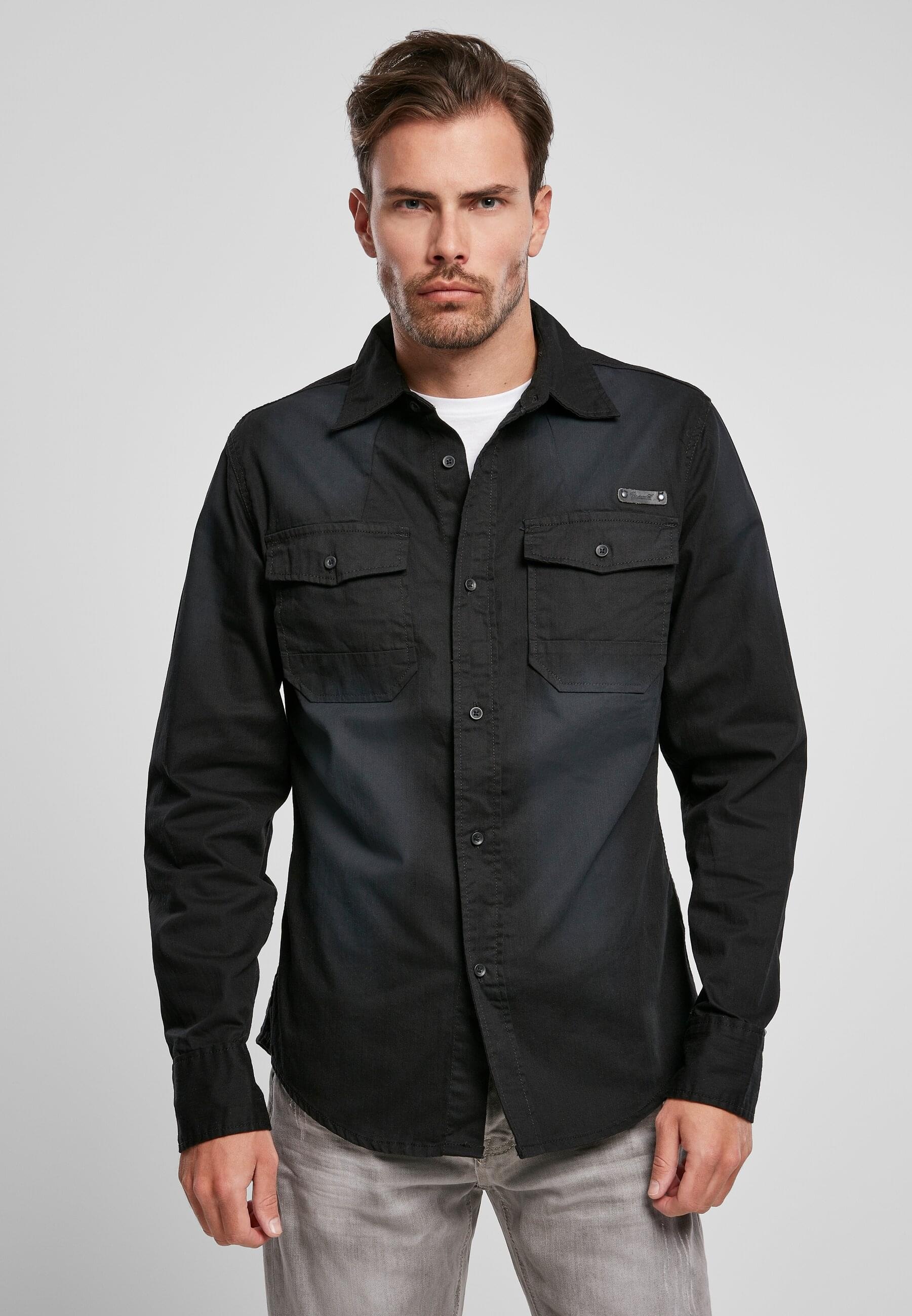 Brandit Langarmhemd »Brandit Herren Hardee Denim Shirt«, (1 tlg.)