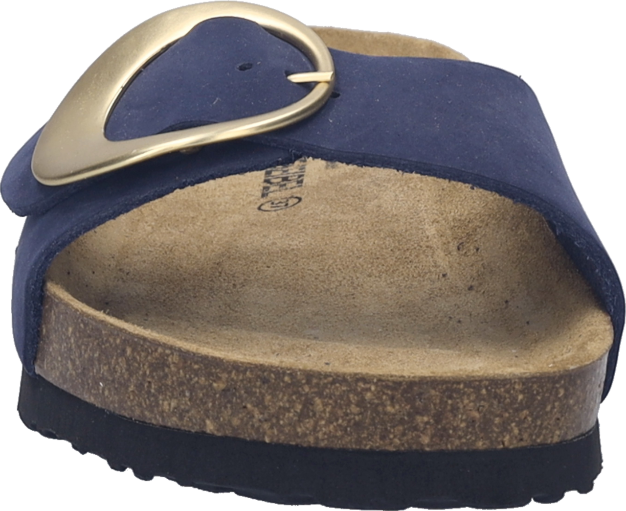 Pantolette JOSEF SEIBEL "Hermine 14", Damen, Gr. 39, blau kombiniert, Nubukleder, Schuhe Pantolette, Schlupfschuh, Flats, Hausschuh mit vorgeformtem Fußbett, in Weite G 3