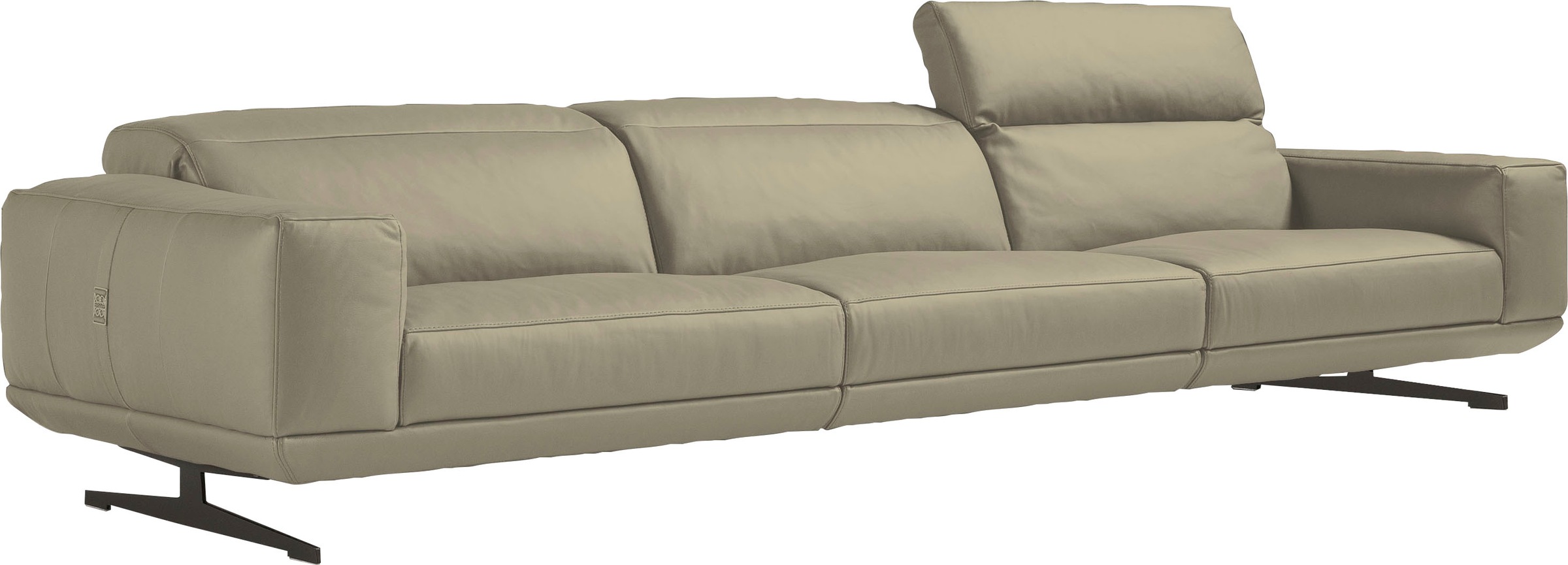 Egoitaliano 3-Sitzer »Gloria, super bequem, hochwertige Verarbeitung, edles Design, Megasofa«, beidseitig verstellbare Rückenelemente, mit Designmetallfüßen