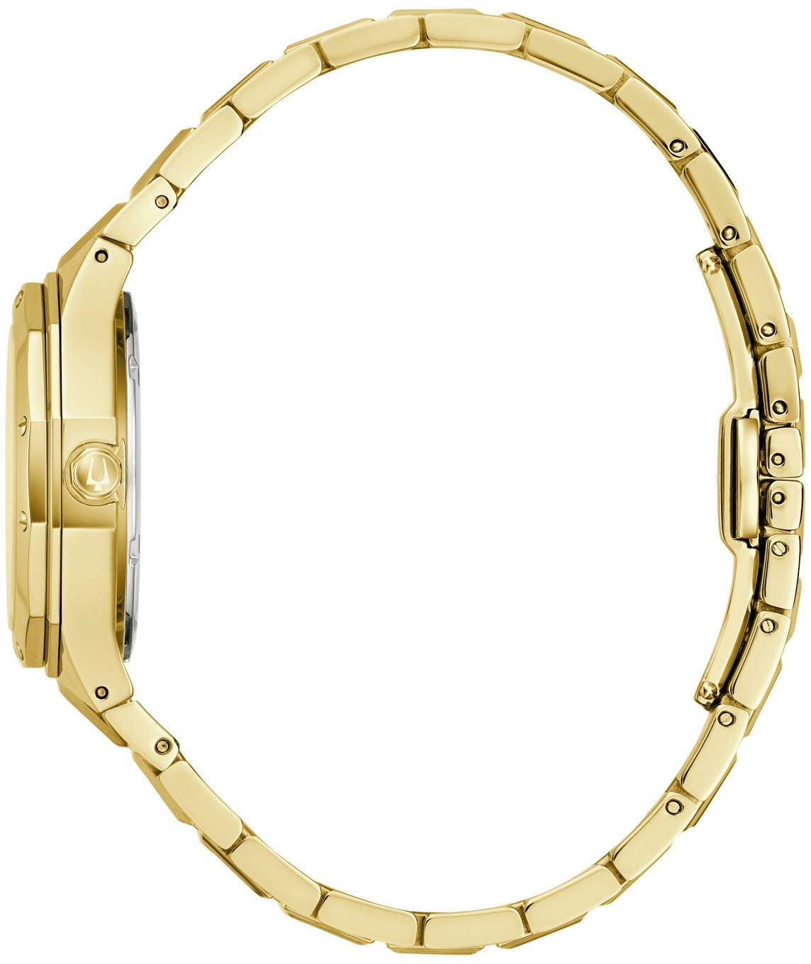Bulova Quarzuhr, Armbanduhr, Damenuhr, Edelstahlarmband, analog, Tag