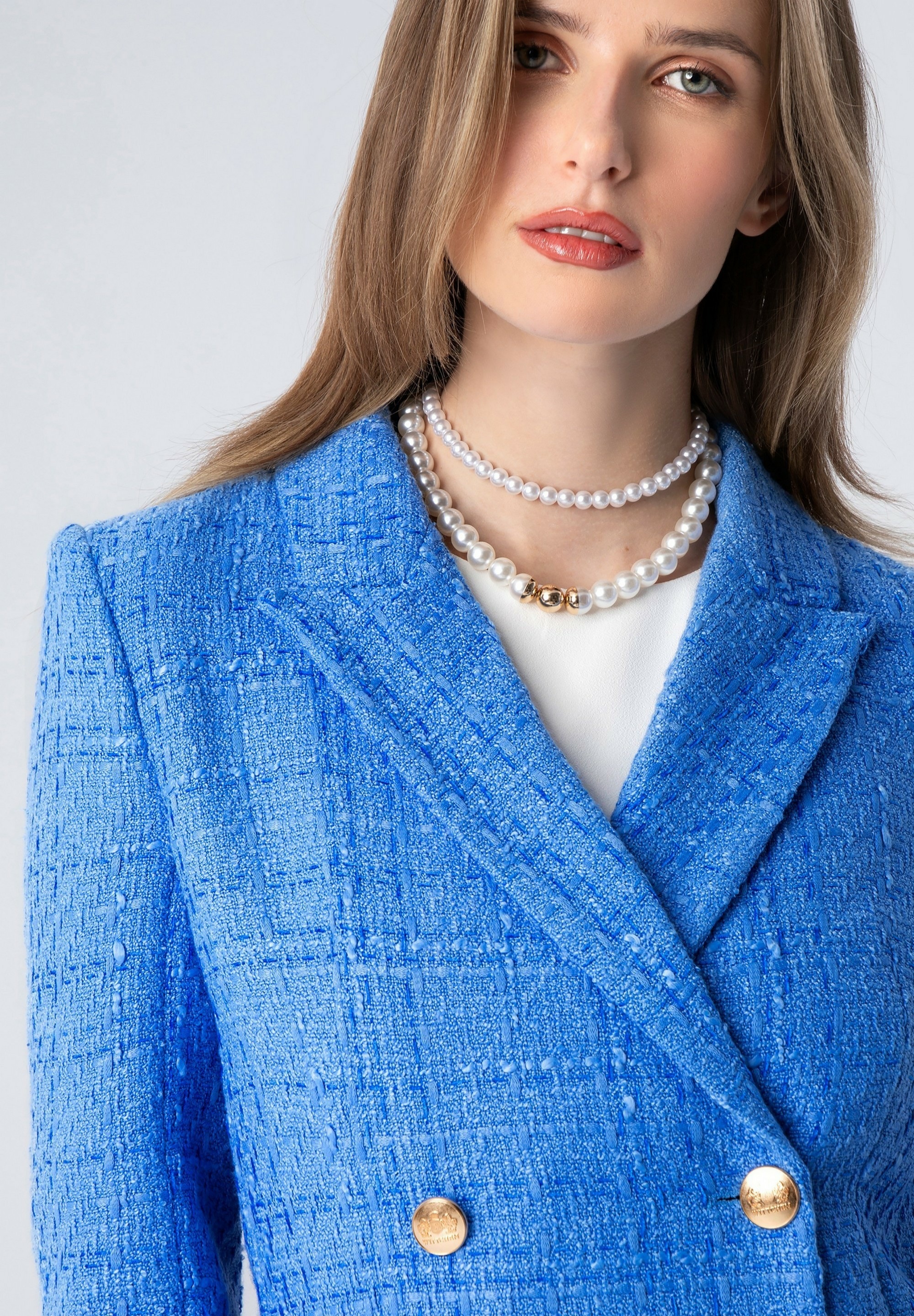 WITTCHEN Longblazer »Modern Classics«, WITTCHEN Damenblazer aus Boucle-Stoff