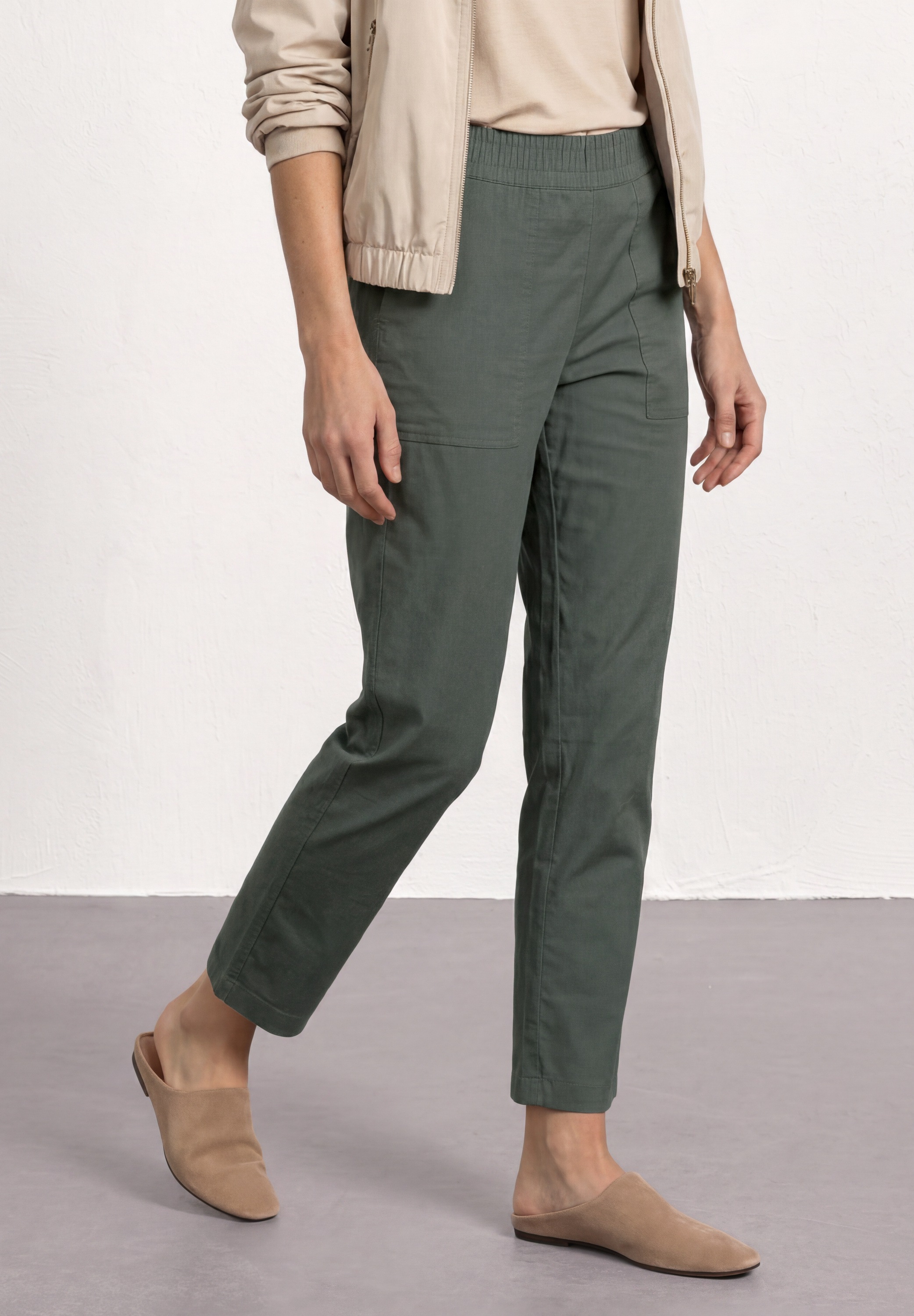 STREET ONE Stoffhose im elastischen Materialmix